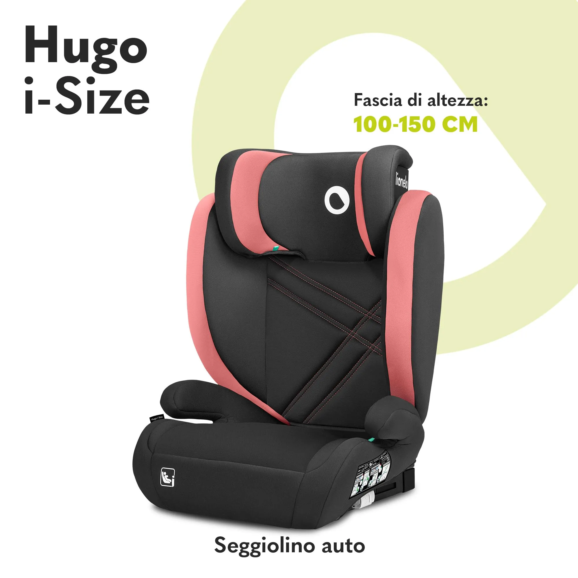 Lionelo Hugo i-Size Seggiolino Auto ISOFIX Gruppo 2-3 100-150cm - immagine 2