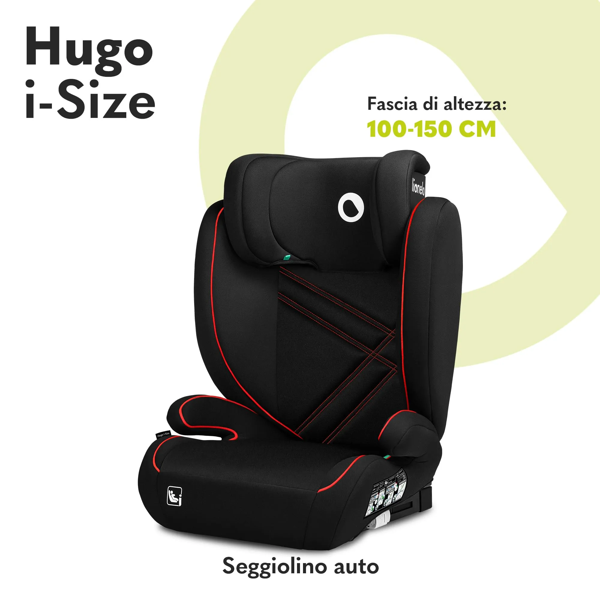 Lionelo Hugo i-Size Seggiolino Auto ISOFIX per Bambini da 3,5 a 12 Anni - immagine 2
