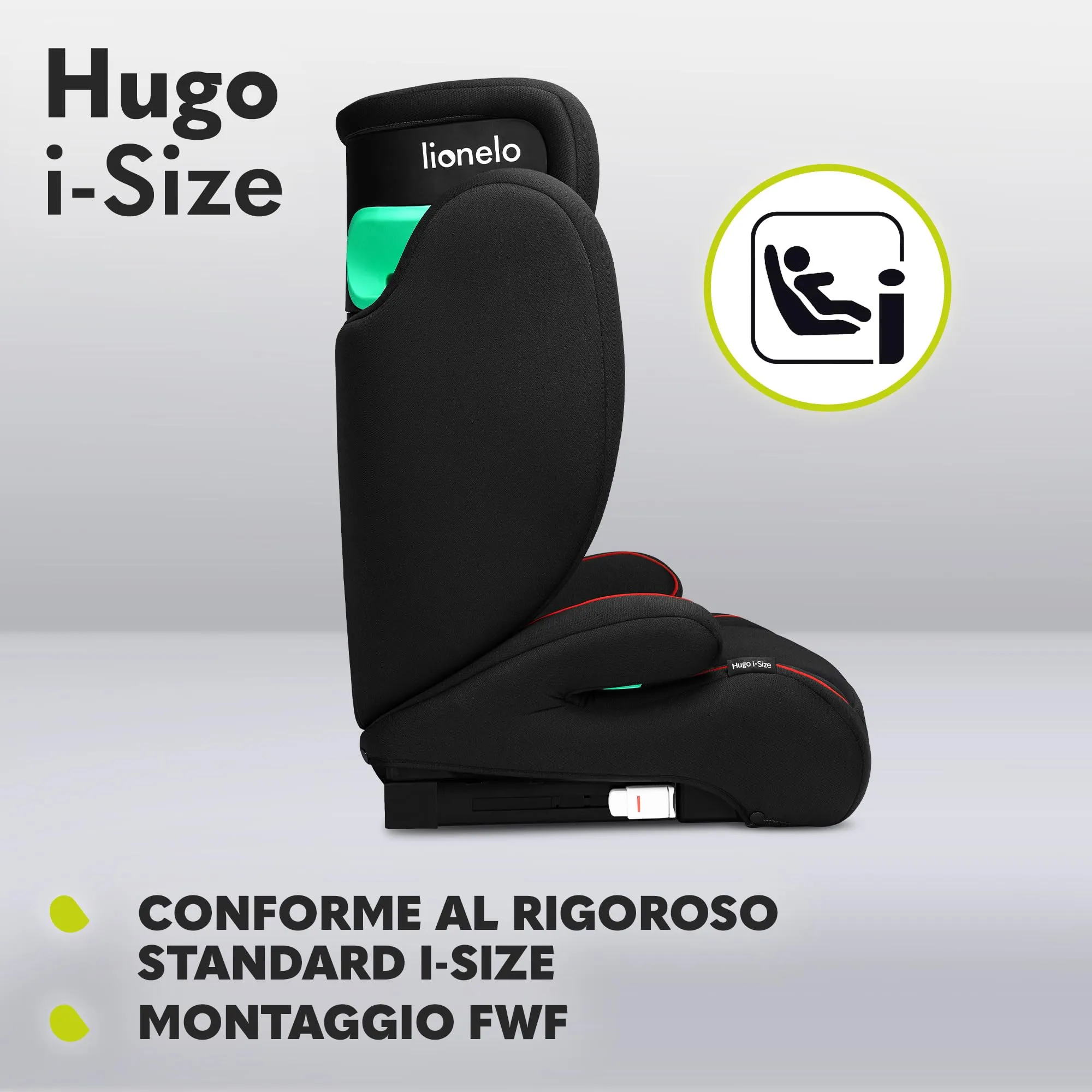 Lionelo Hugo i-Size Seggiolino Auto ISOFIX per Bambini da 3,5 a 12 Anni - immagine 5