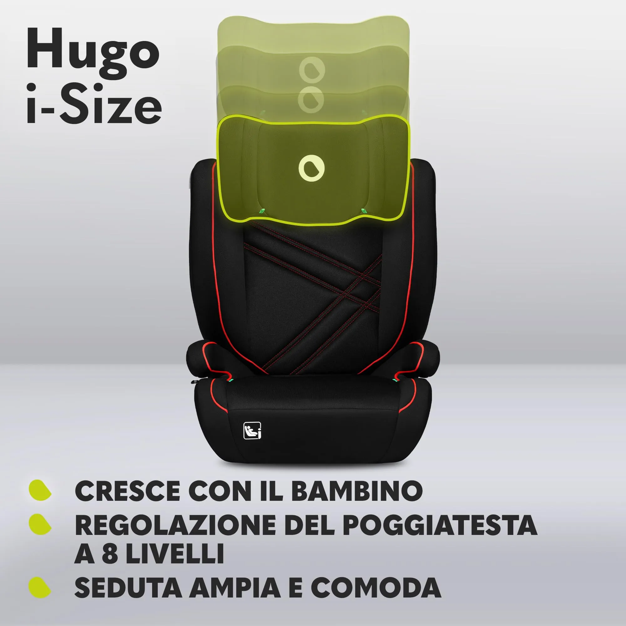 Lionelo Hugo i-Size Seggiolino Auto ISOFIX per Bambini da 3,5 a 12 Anni - immagine 6