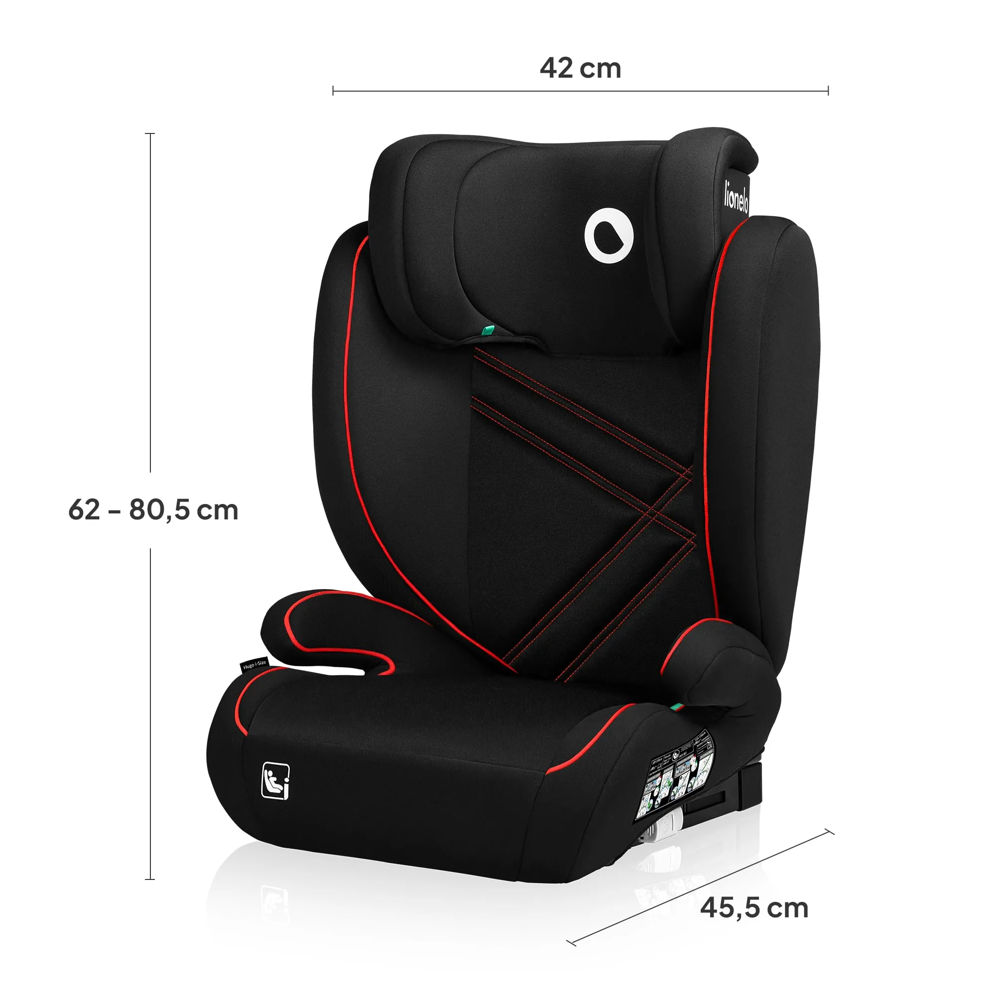 Lionelo Hugo i-Size Seggiolino Auto ISOFIX per Bambini da 3,5 a 12 Anni - immagine 9
