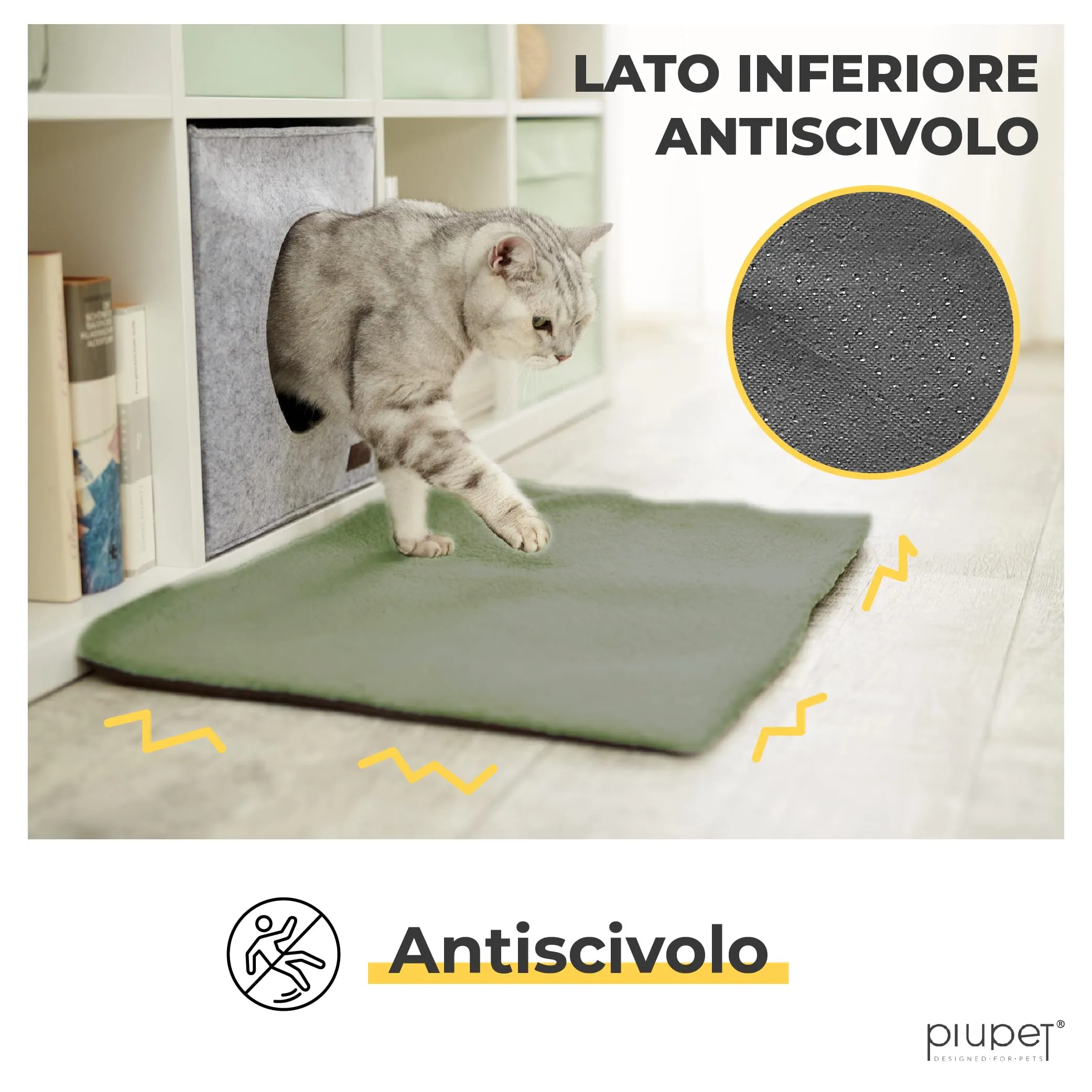 PiuPet Tappetino Riscaldante Autoriscaldante per Gatti, 60x45cm - immagine 4