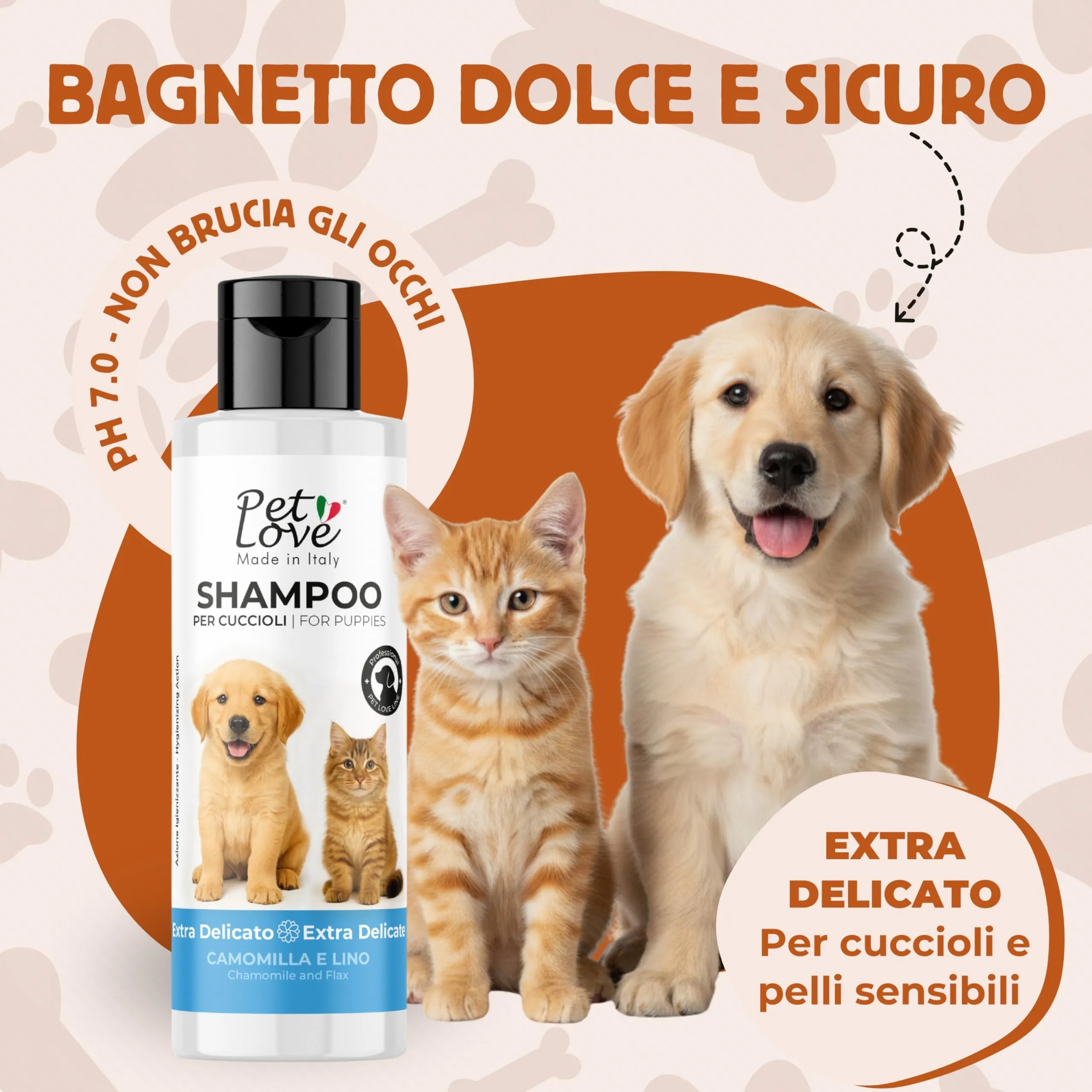 Pet Love Shampoo Professionale per Gatti Neutro Delicato, 250 ml - immagine 2