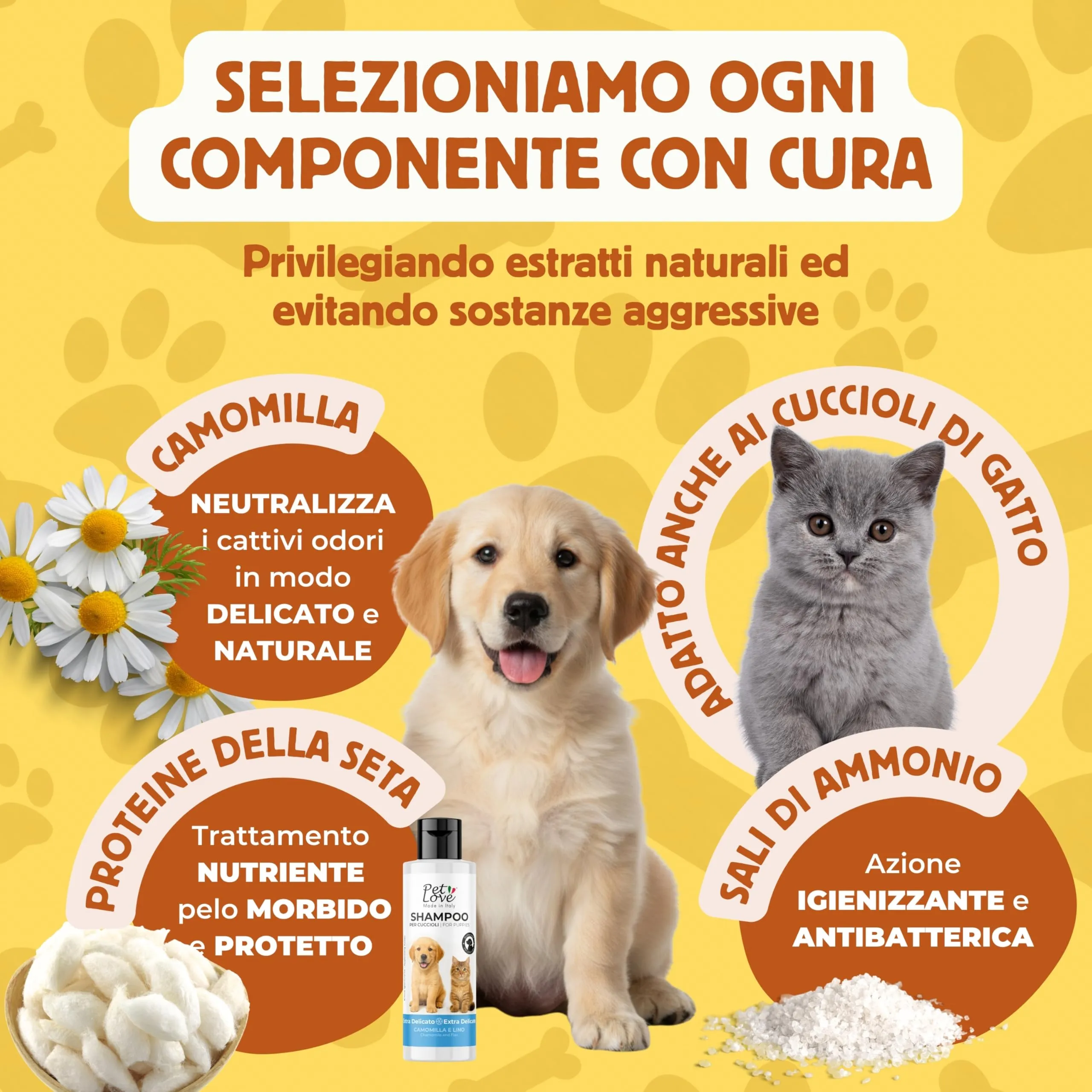 Pet Love Shampoo Professionale per Gatti Neutro Delicato, 250 ml - immagine 3