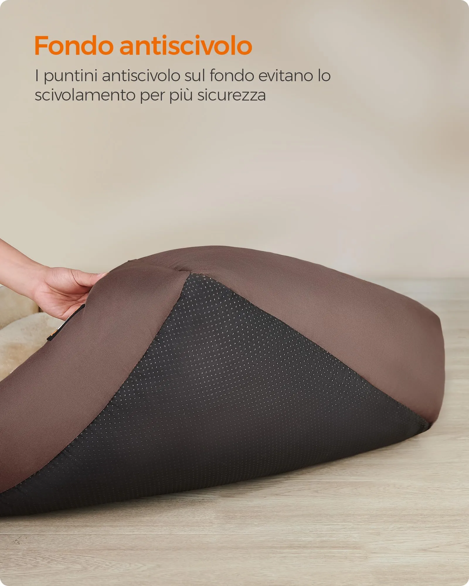 Feandrea Cuccia Cane Interno con Tappeto Rimovibile, XL, 100 x 75 x 25 cm - immagine 4