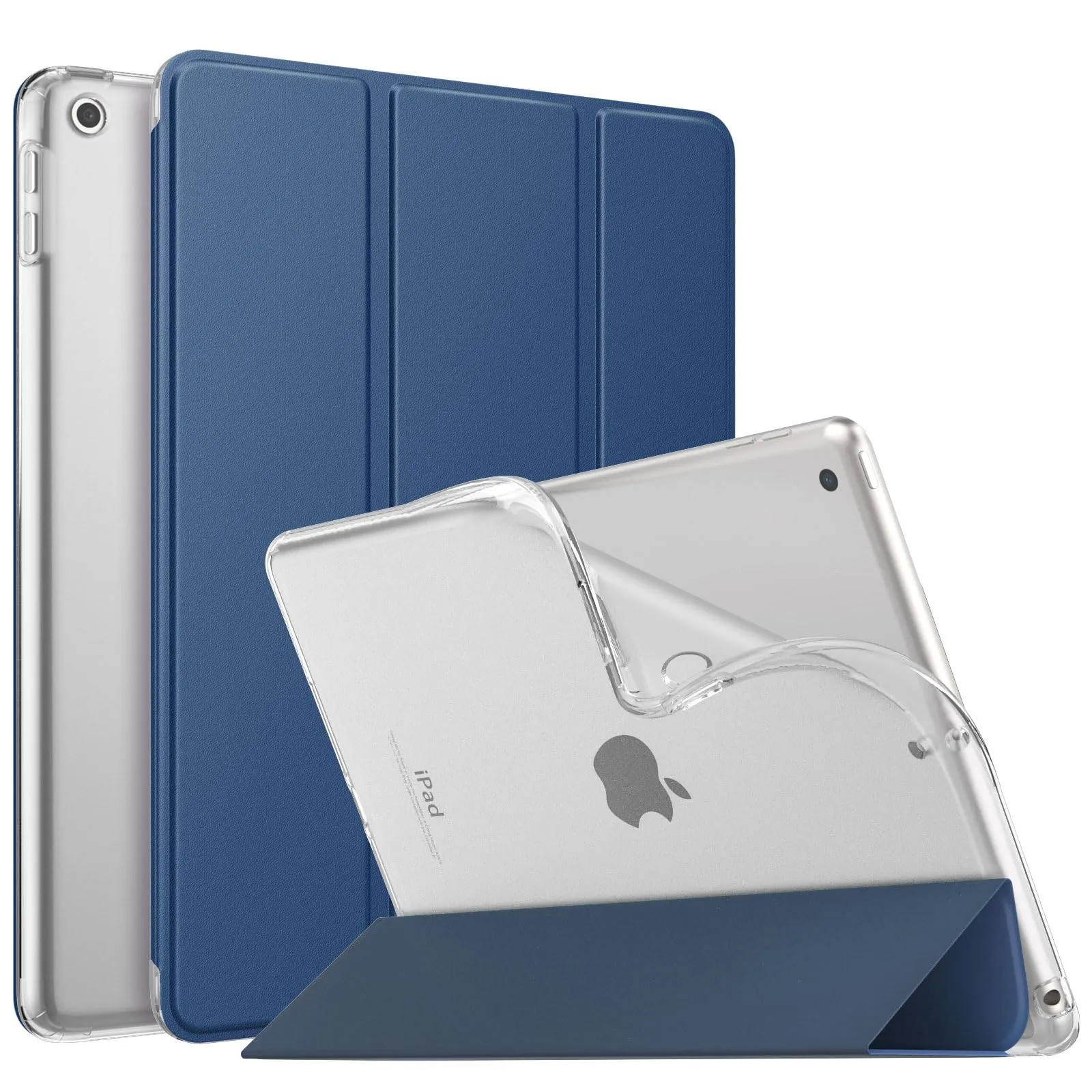 MoKo Cover per iPad 9a/8a/7a Gen 10,2" 2021/2020/2019, Grigio Blu - immagine 1