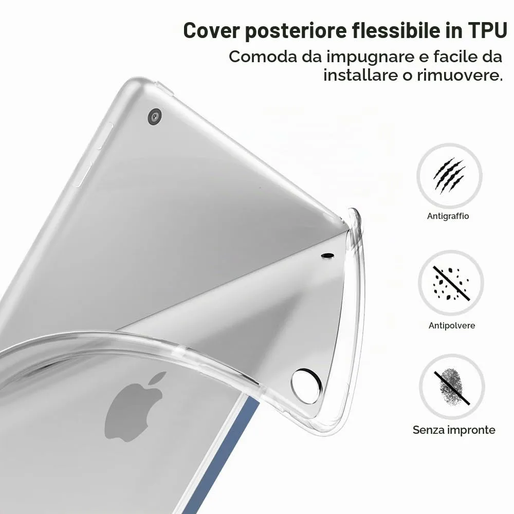 MoKo Cover per iPad 9a/8a/7a Gen 10,2" 2021/2020/2019, Grigio Blu - immagine 6
