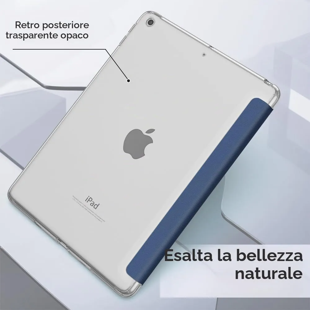 MoKo Cover per iPad 9a/8a/7a Gen 10,2" 2021/2020/2019, Grigio Blu - immagine 9