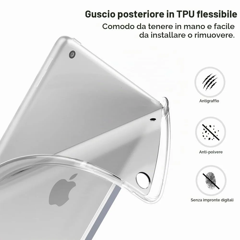 MoKo Cover per iPad 9a/8a/7a Gen 10,2" 2021/2020/2019, Viola Grigio - immagine 6