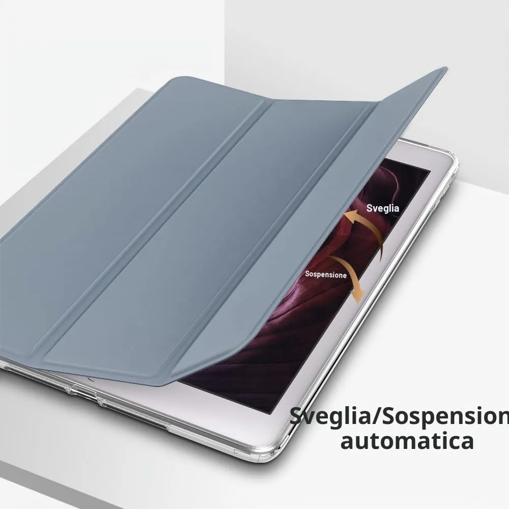 MoKo Cover per iPad 9a/8a/7a Gen 10,2" 2021/2020/2019, Viola Grigio - immagine 7