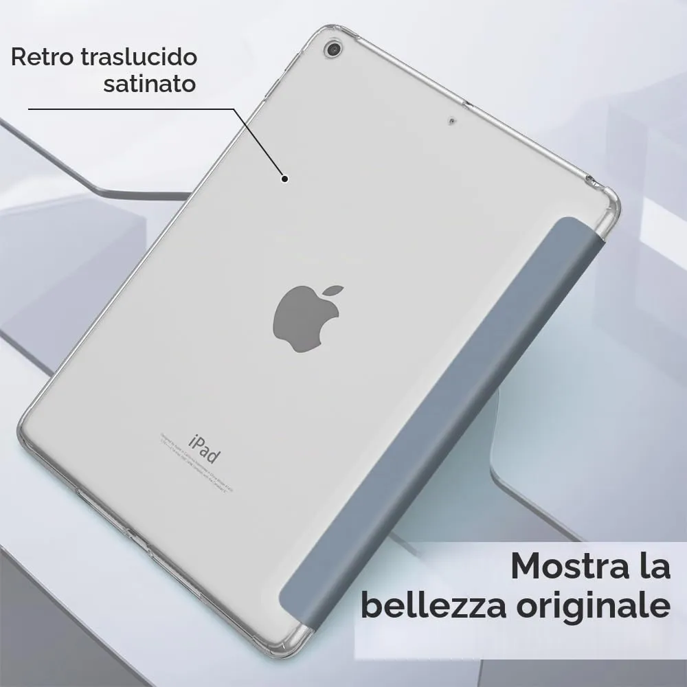 MoKo Cover per iPad 9a/8a/7a Gen 10,2" 2021/2020/2019, Viola Grigio - immagine 9