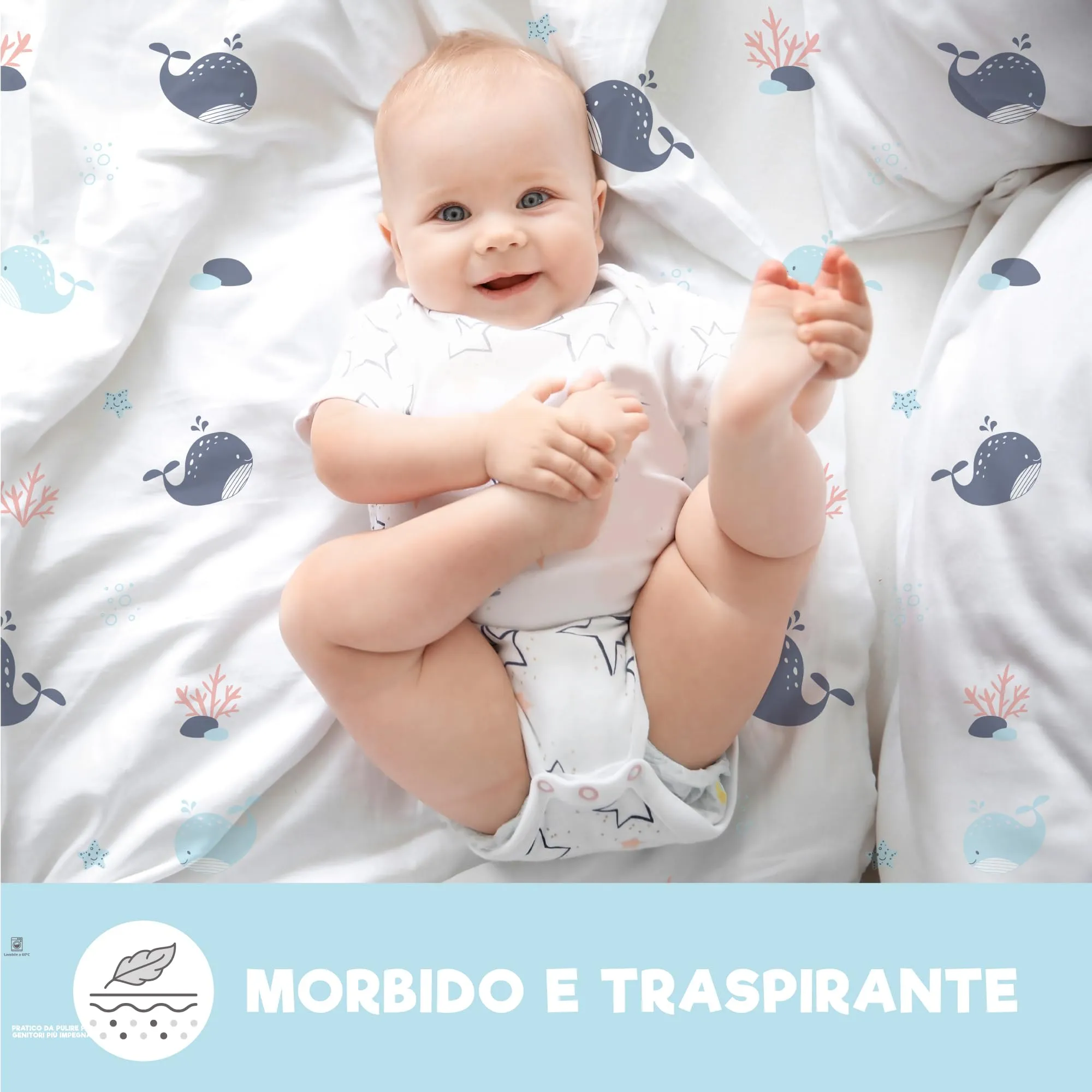 Sweety Fox - 2 Lenzuola culla Neonato 50x83 + 1 Coprimaterasso Impermeabile - immagine 6