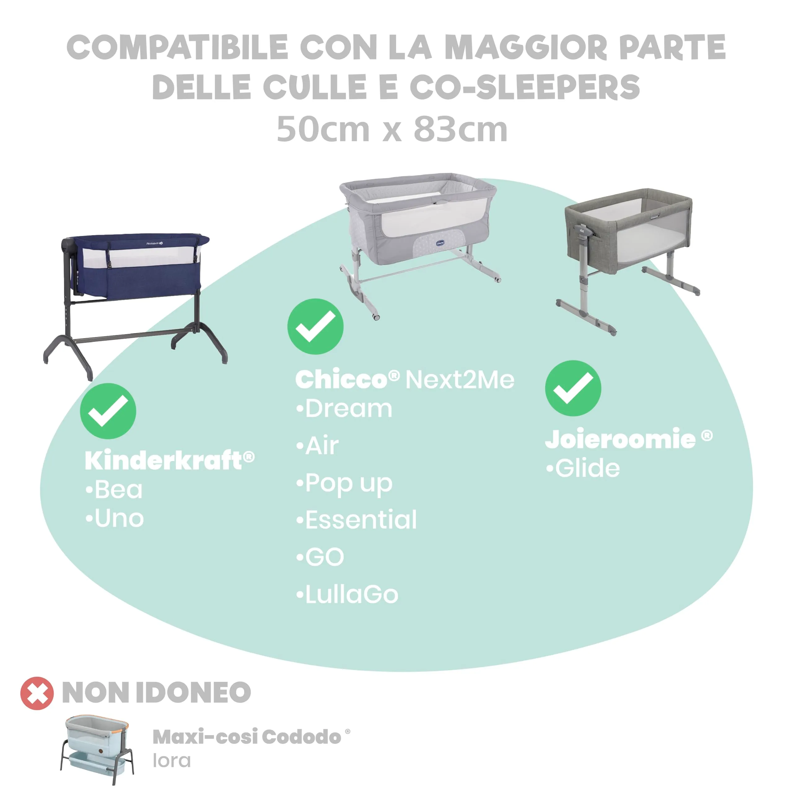 Sweety Fox - 2 Lenzuola culla Neonato 50x83 + 1 Coprimaterasso Impermeabile - immagine 5