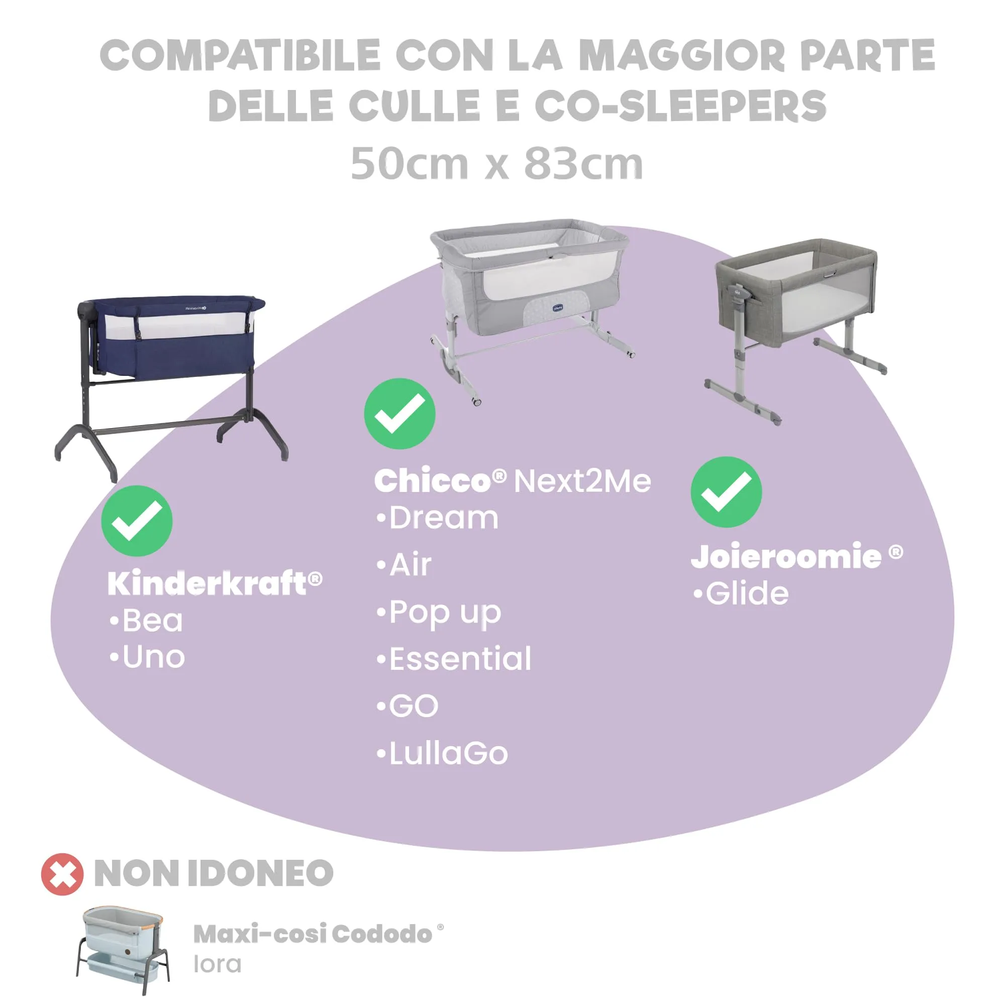 Sweety Fox Set 2 Lenzuola Culla Neonato 50x83 cm e 1 Coprimaterasso Impermeabile - immagine 5