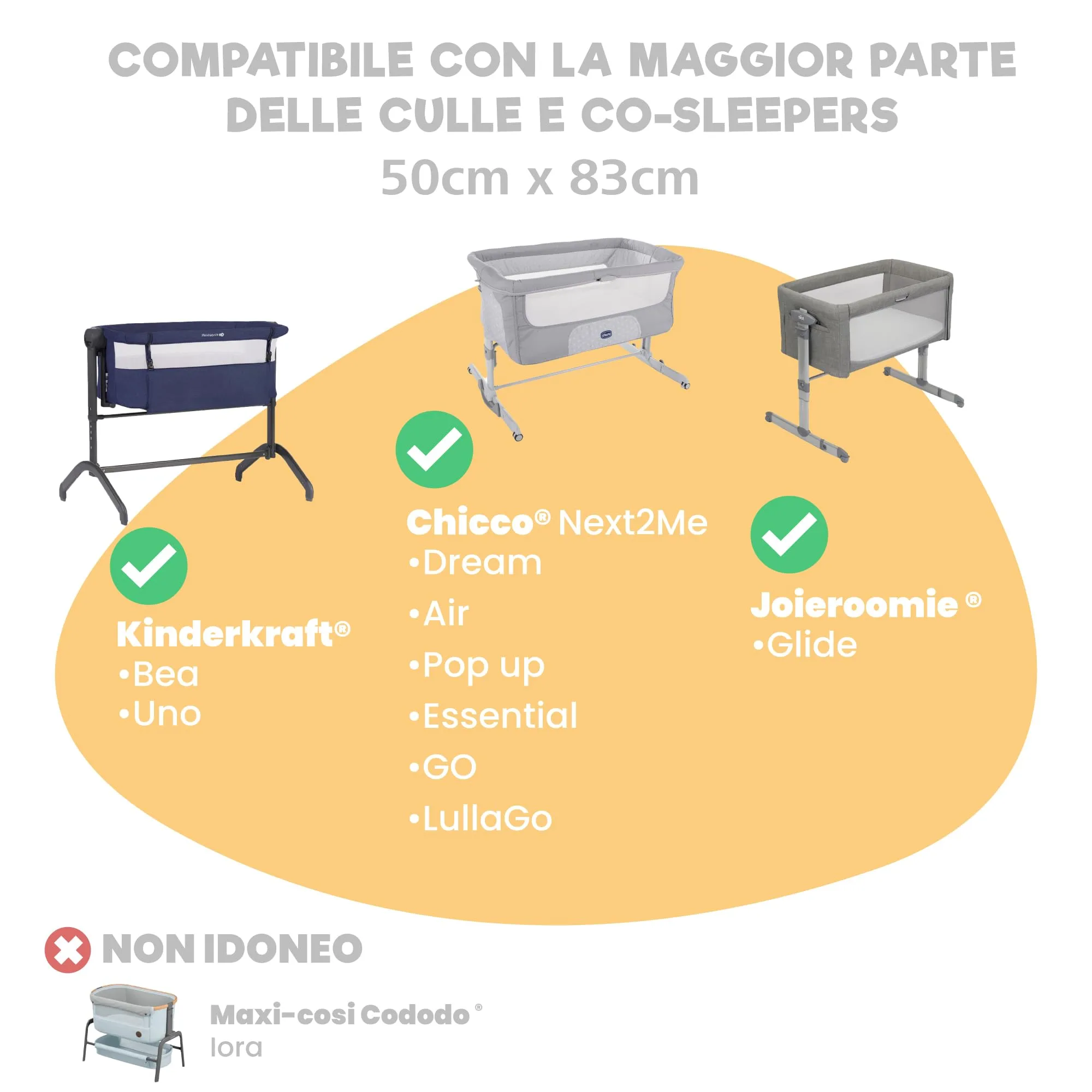 Sweety Fox Set 2 Lenzuola Culla Neonato 50x83 cm e 1 Coprimaterasso Impermeabile - immagine 5