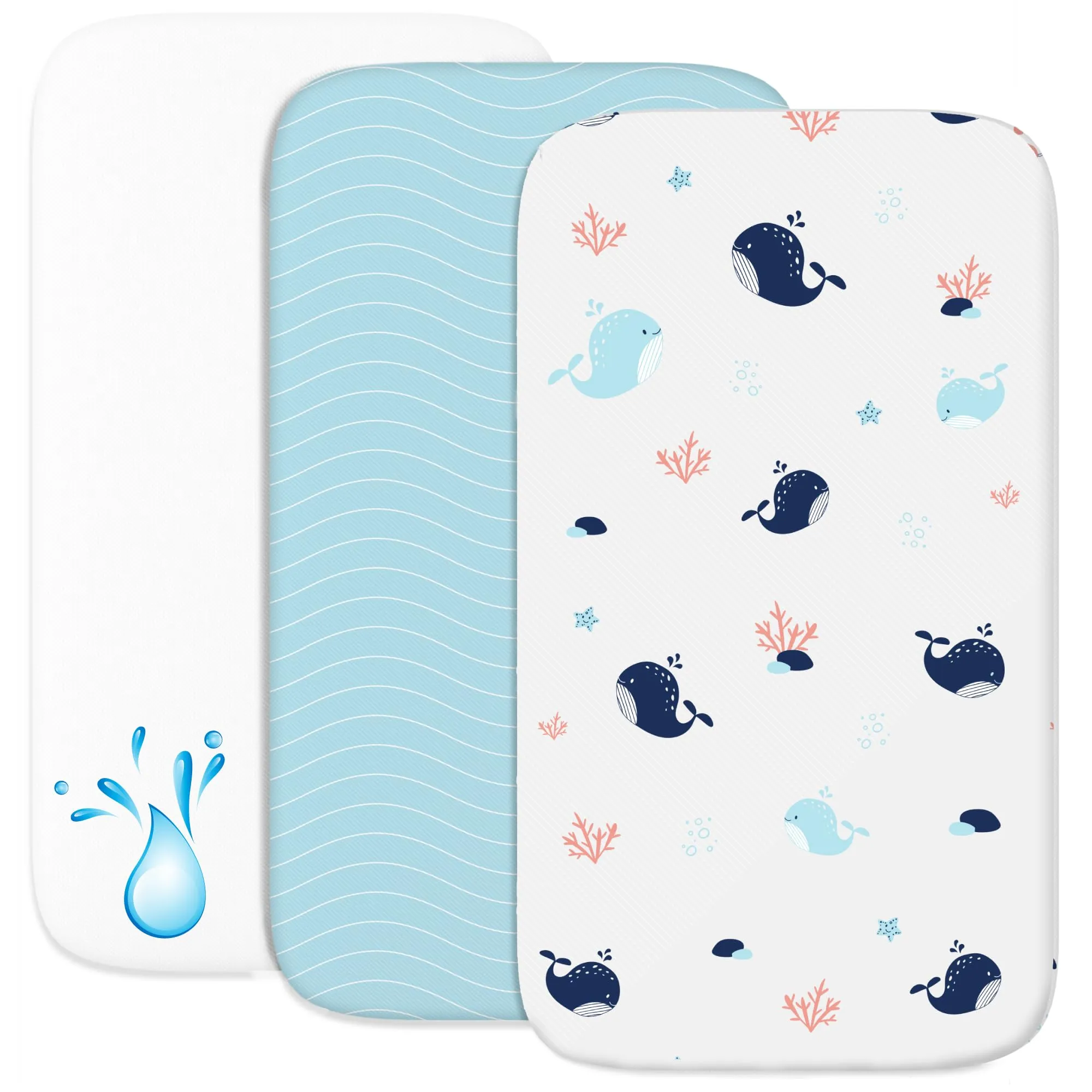 Sweety Fox Set 2 Lenzuola Culla Neonato 55x90 e 1 Coprimaterasso Impermeabile - immagine 1