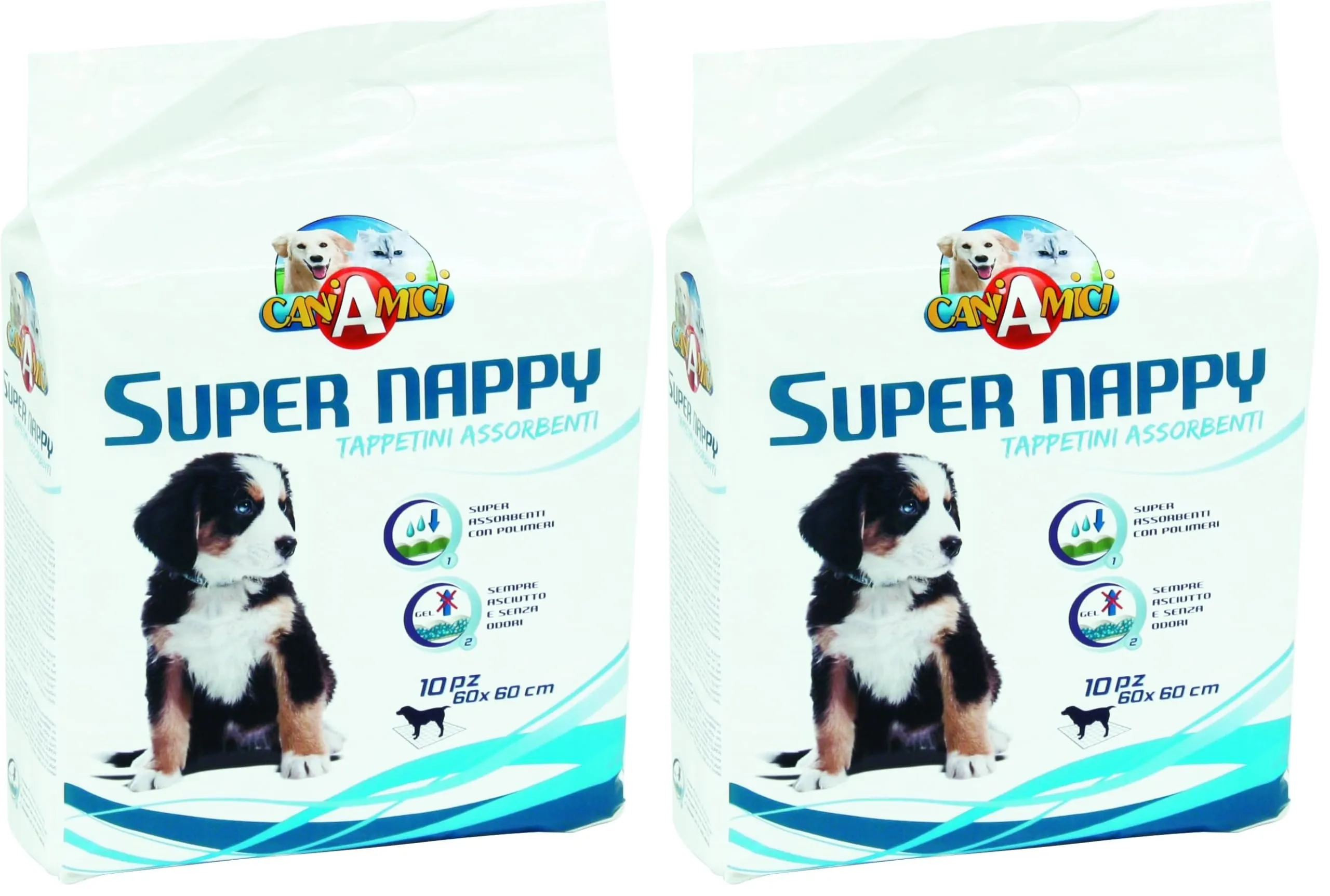 Croci Super Nappy Tappetini Igienici per Cani 60x90 cm, 10 Pezzi (Confezione da 2) - immagine 1