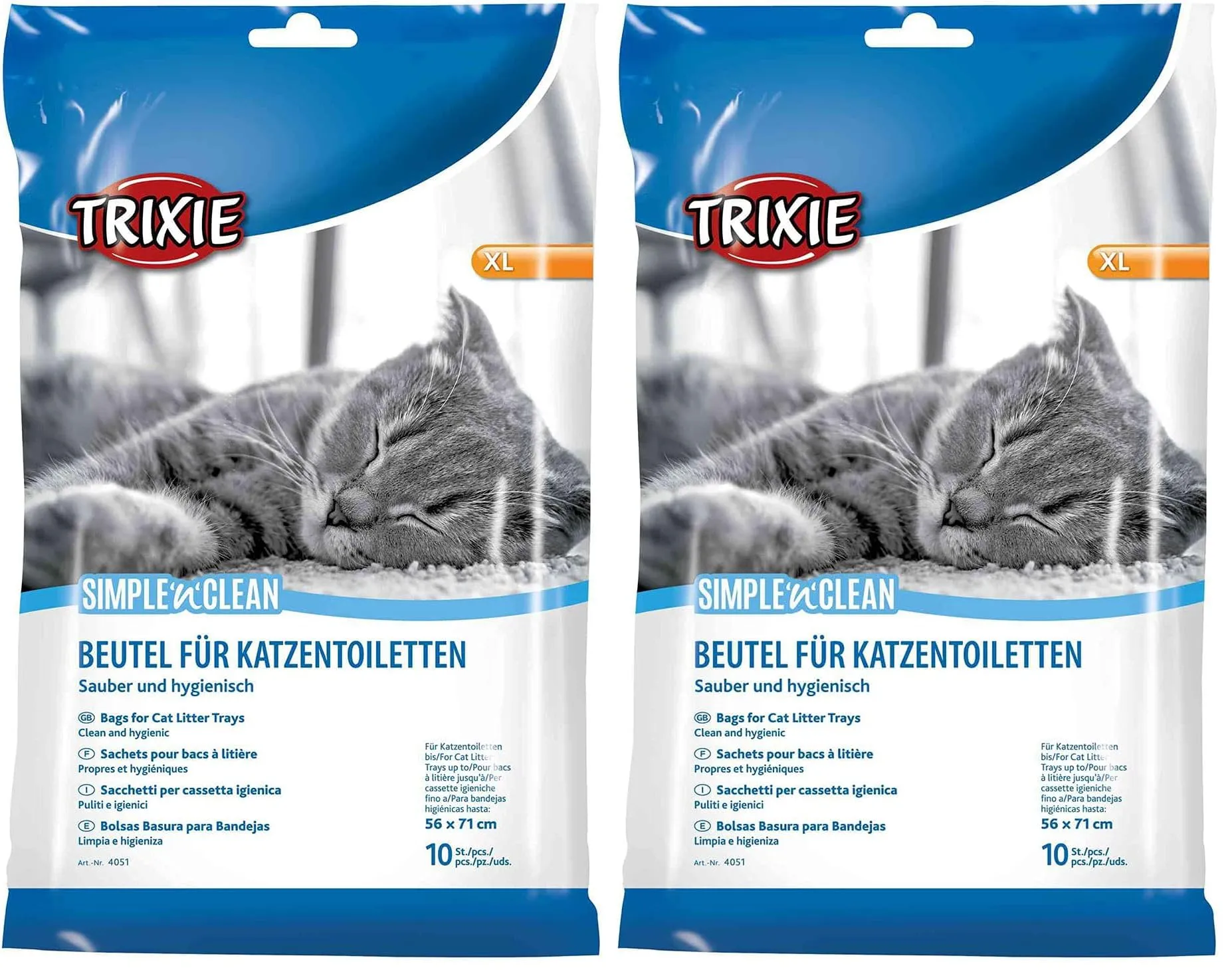 Trixie Sacchi per lettiere per gatti, 56 x 71 cm, 10 pezzi (Confezione da 2) - immagine 1