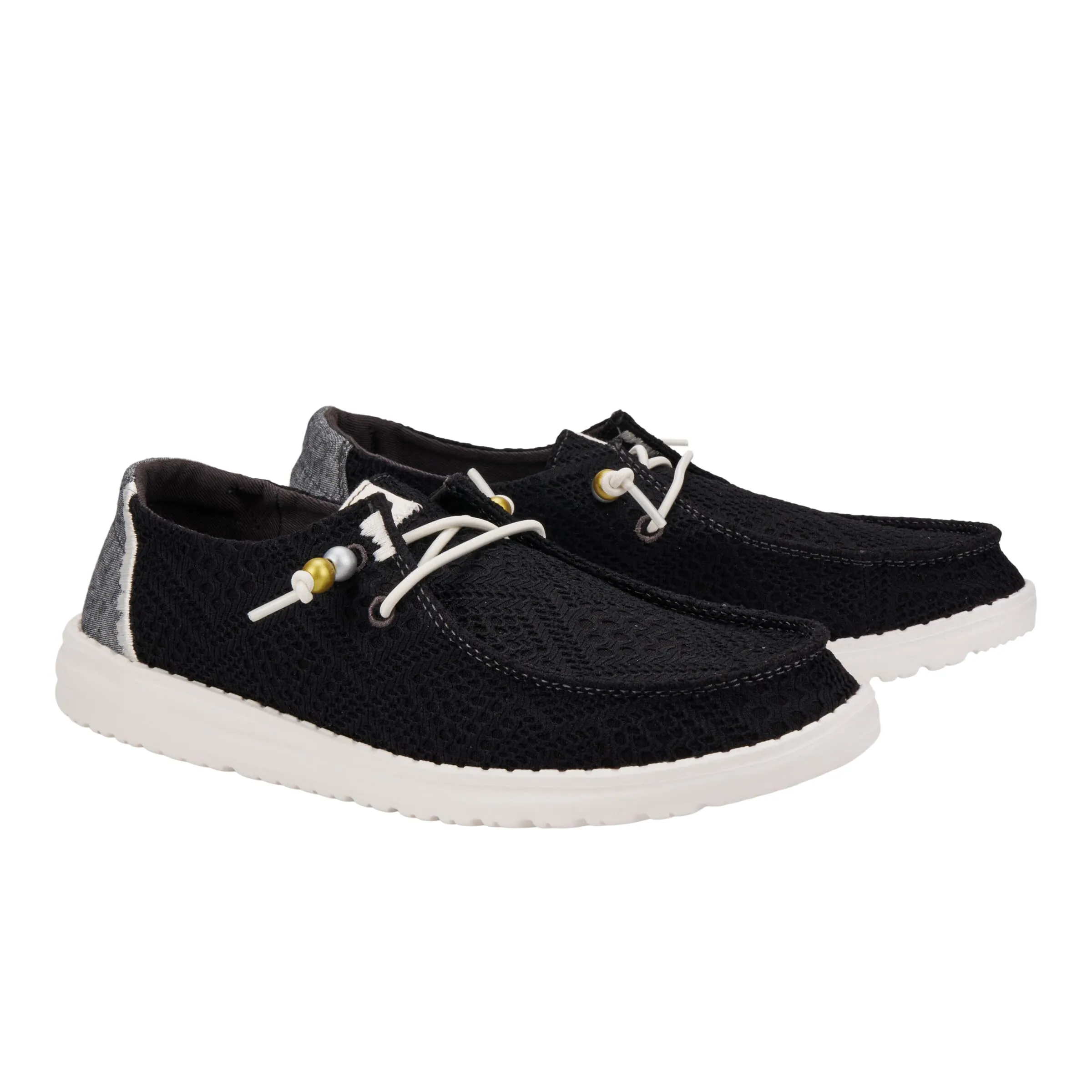 HEYDUDE Women Wendy Boho Crochet Black Casual Moccasin 36 EU - immagine 7