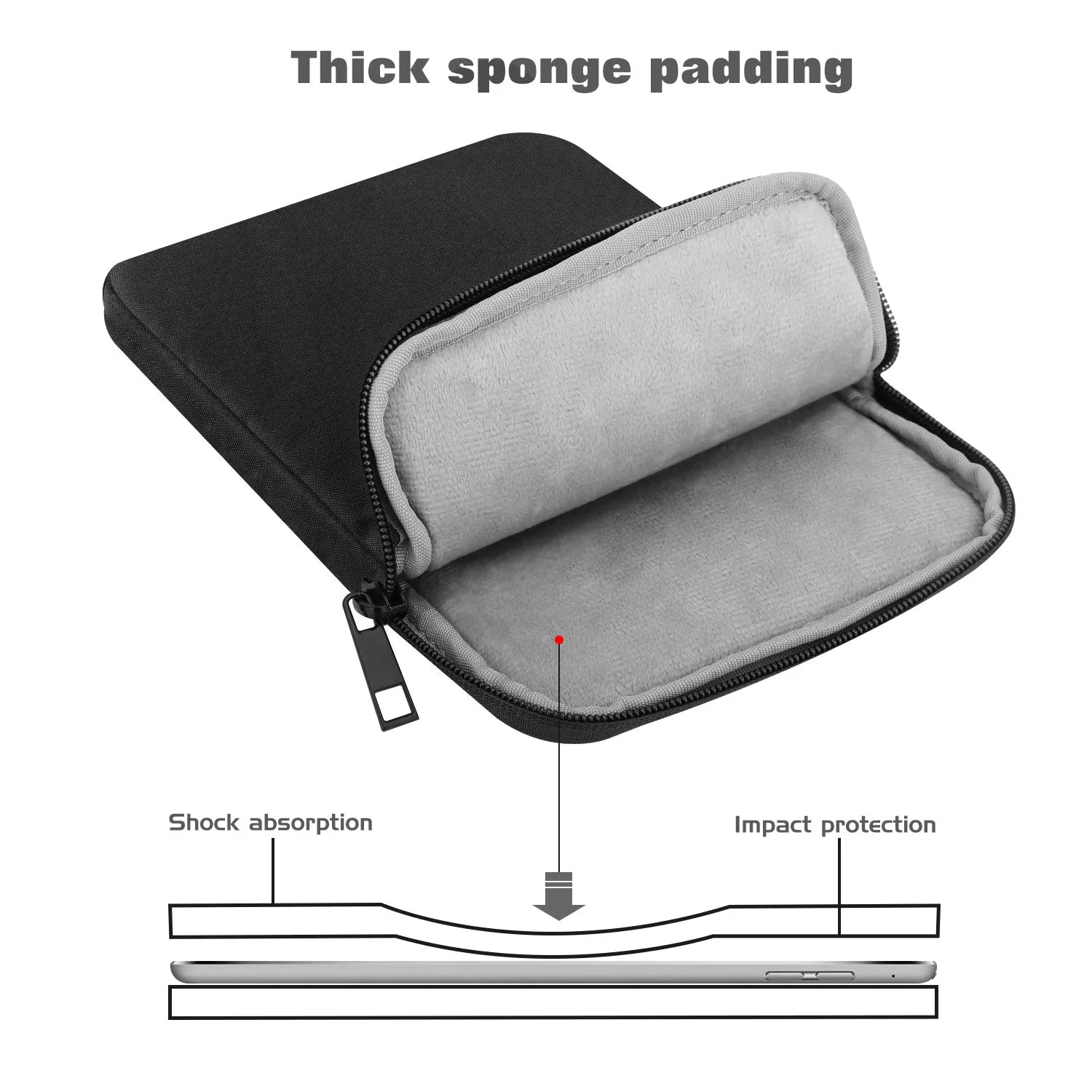MoKo Borsa Sleeve per Tablet 9-11 Pollici, Sottile - immagine 4