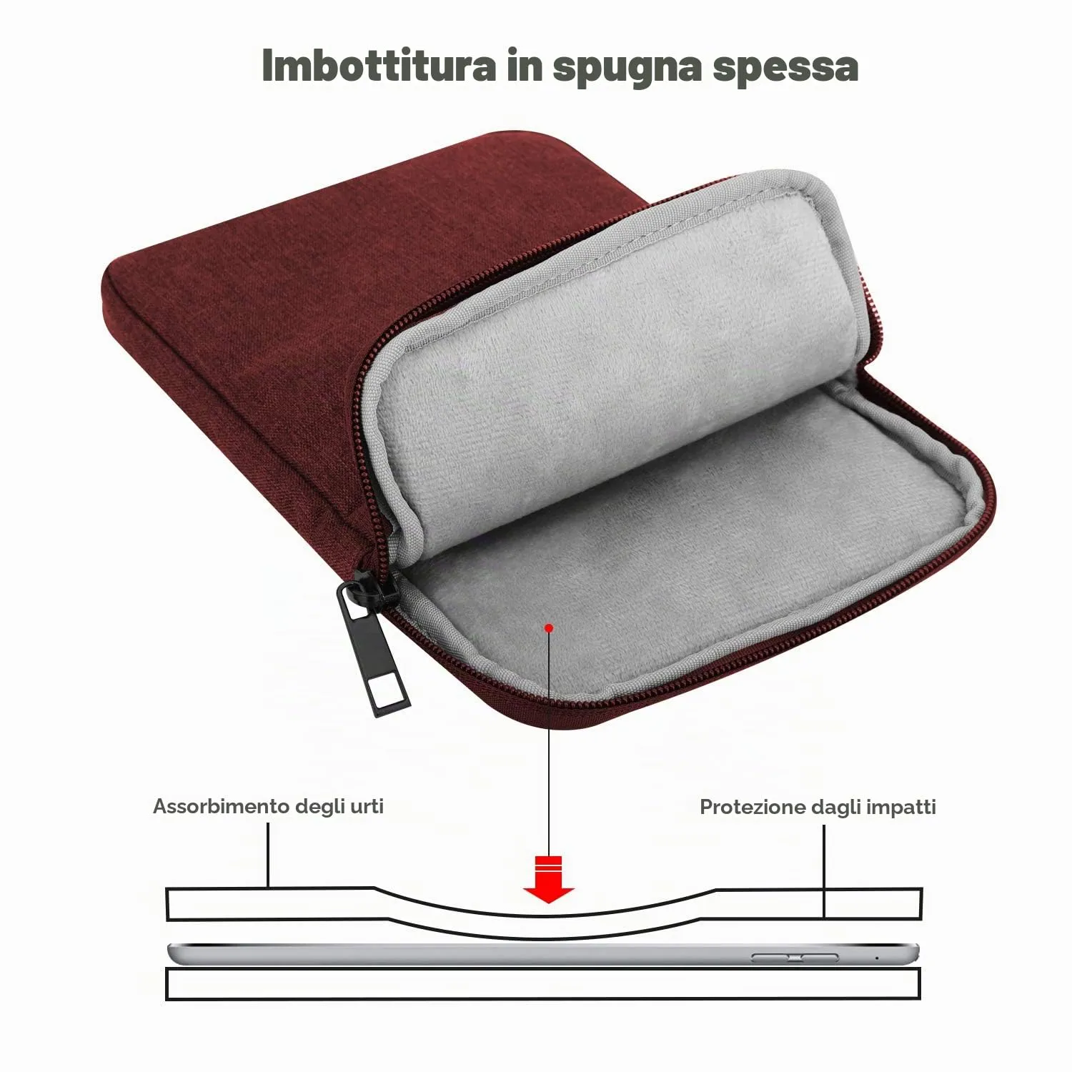 MoKo Borsa Sleeve per Tablet 9-11 Pollici, Sottile - immagine 4
