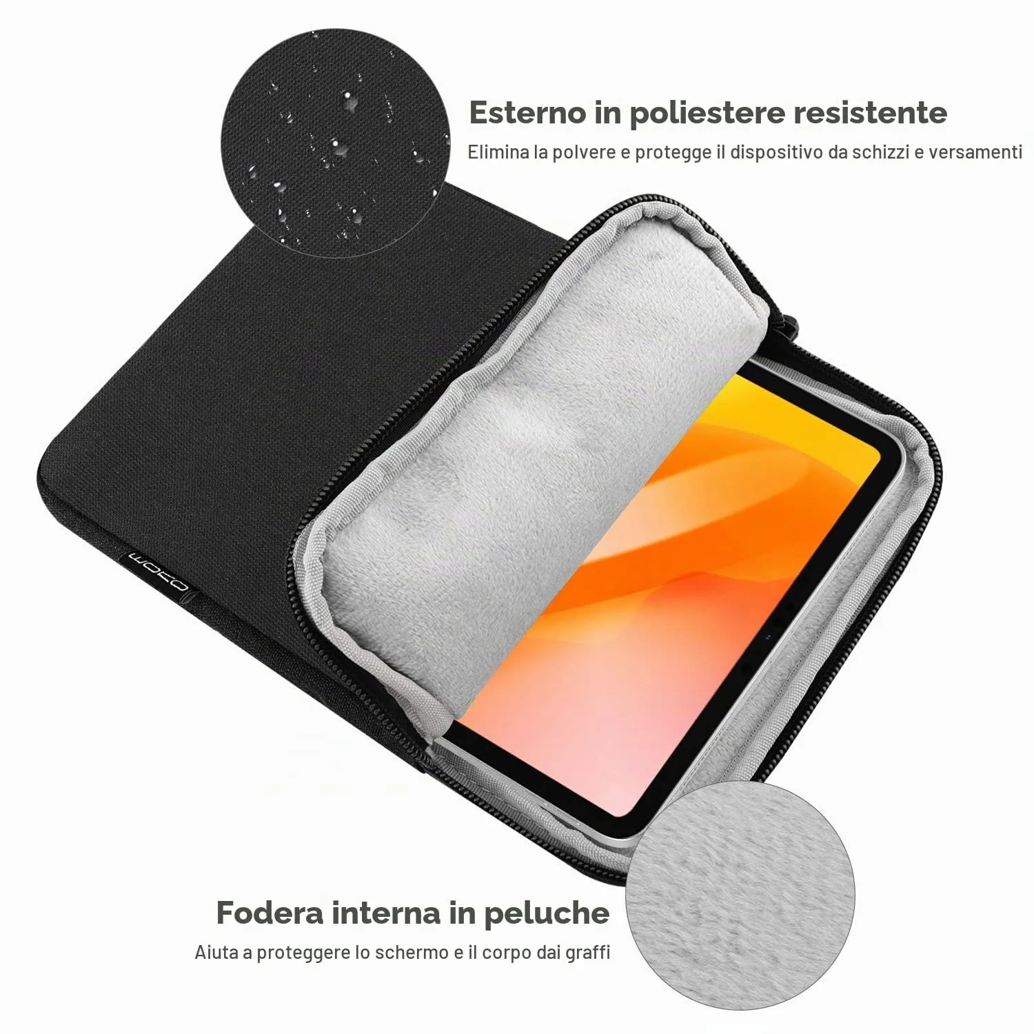 MoKo Borsa per Tablet 13 Pollici con Tasca Accessori - immagine 3