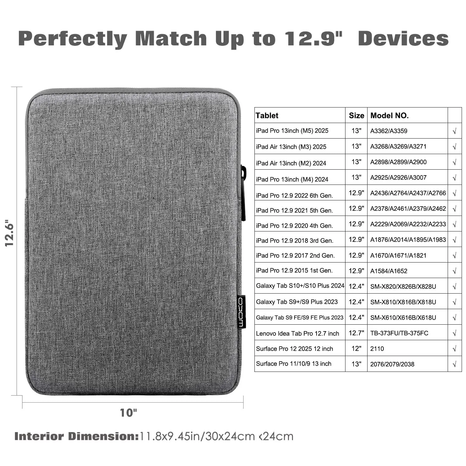 MoKo Borsa per tablet 13 pollici con tasca accessori - immagine 2