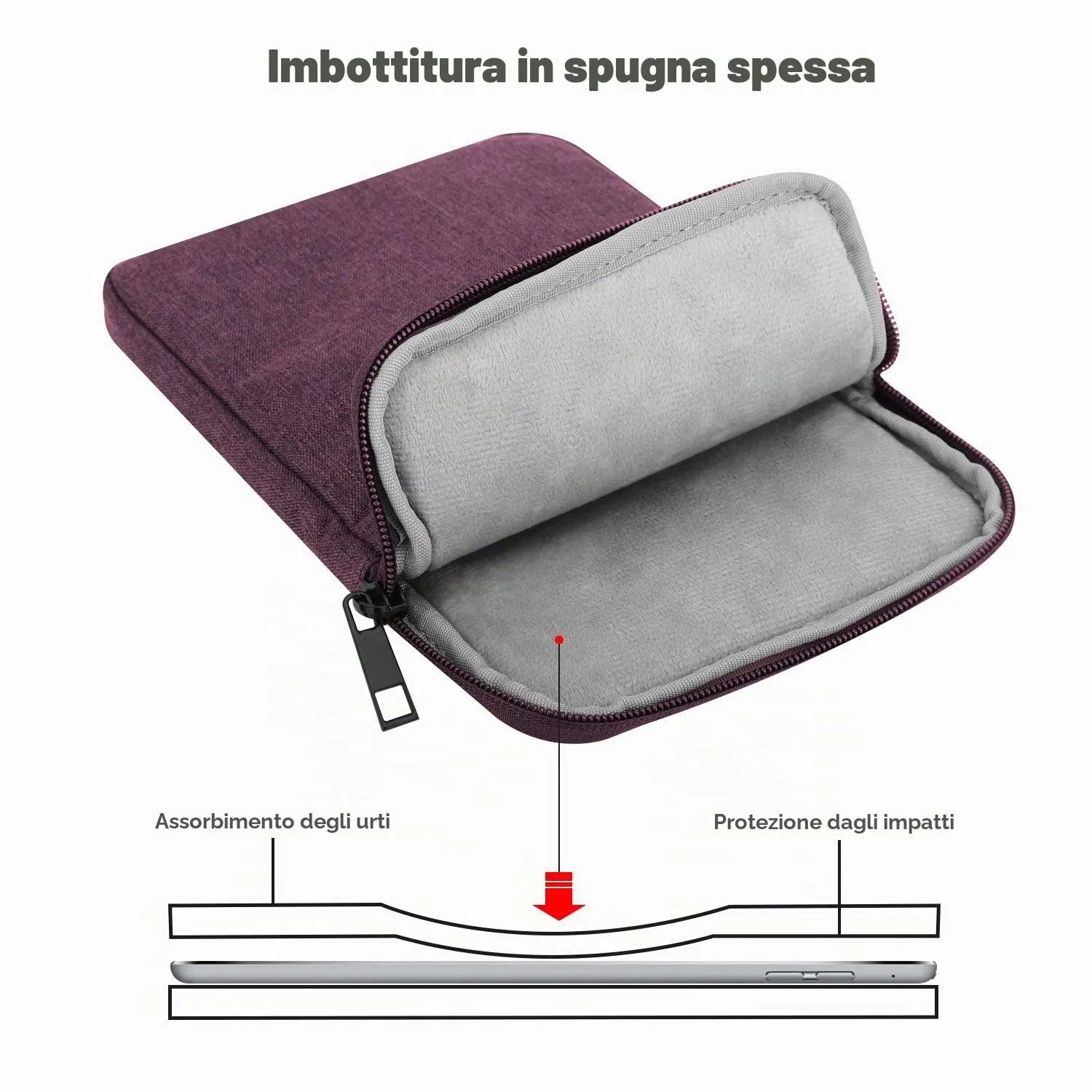 MoKo Borsa Sleeve per Tablet 9-11 Pollici, Sottile - immagine 4