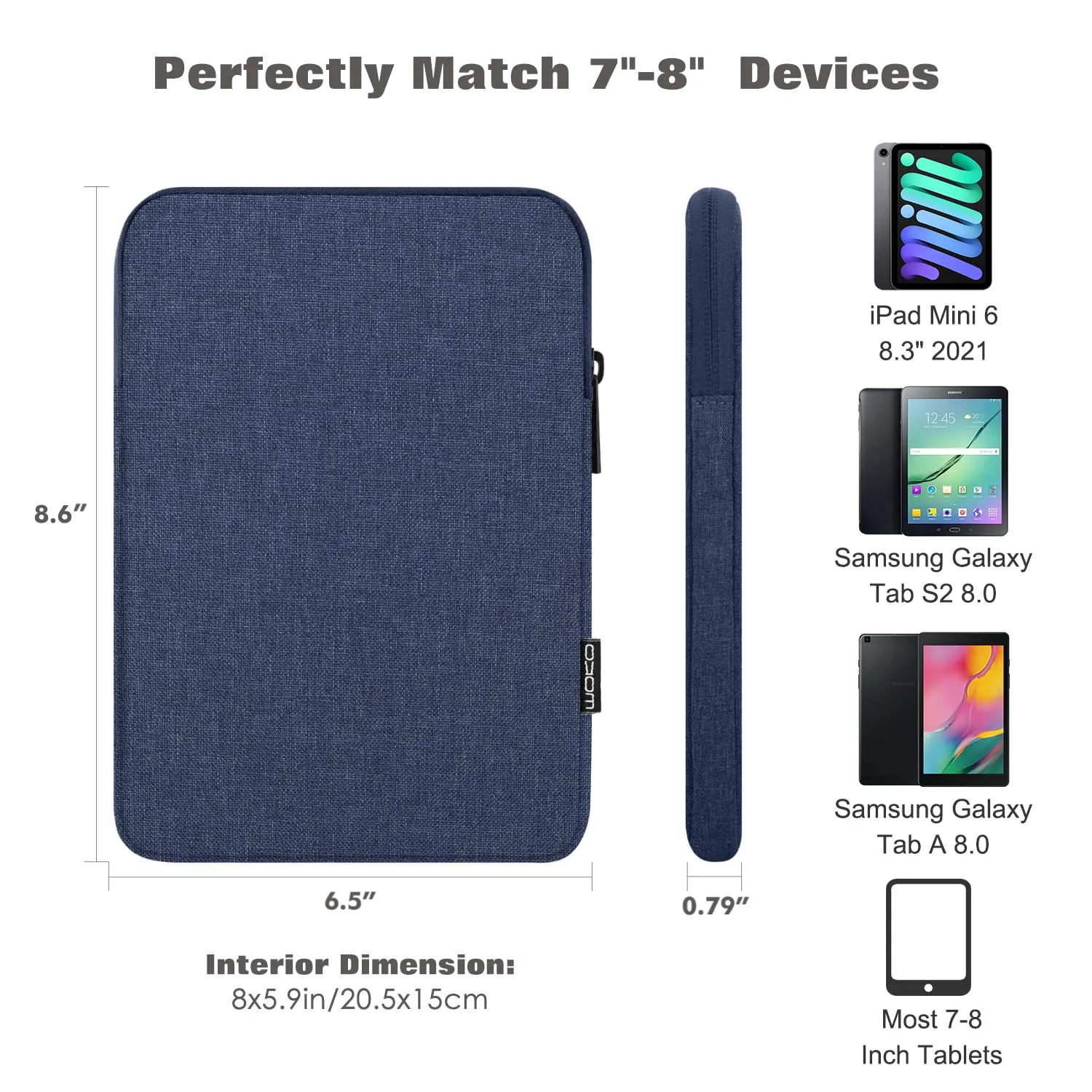 MoKo Borsa Sleeve per Tablet 7-8 Pollici, Sottile - immagine 2