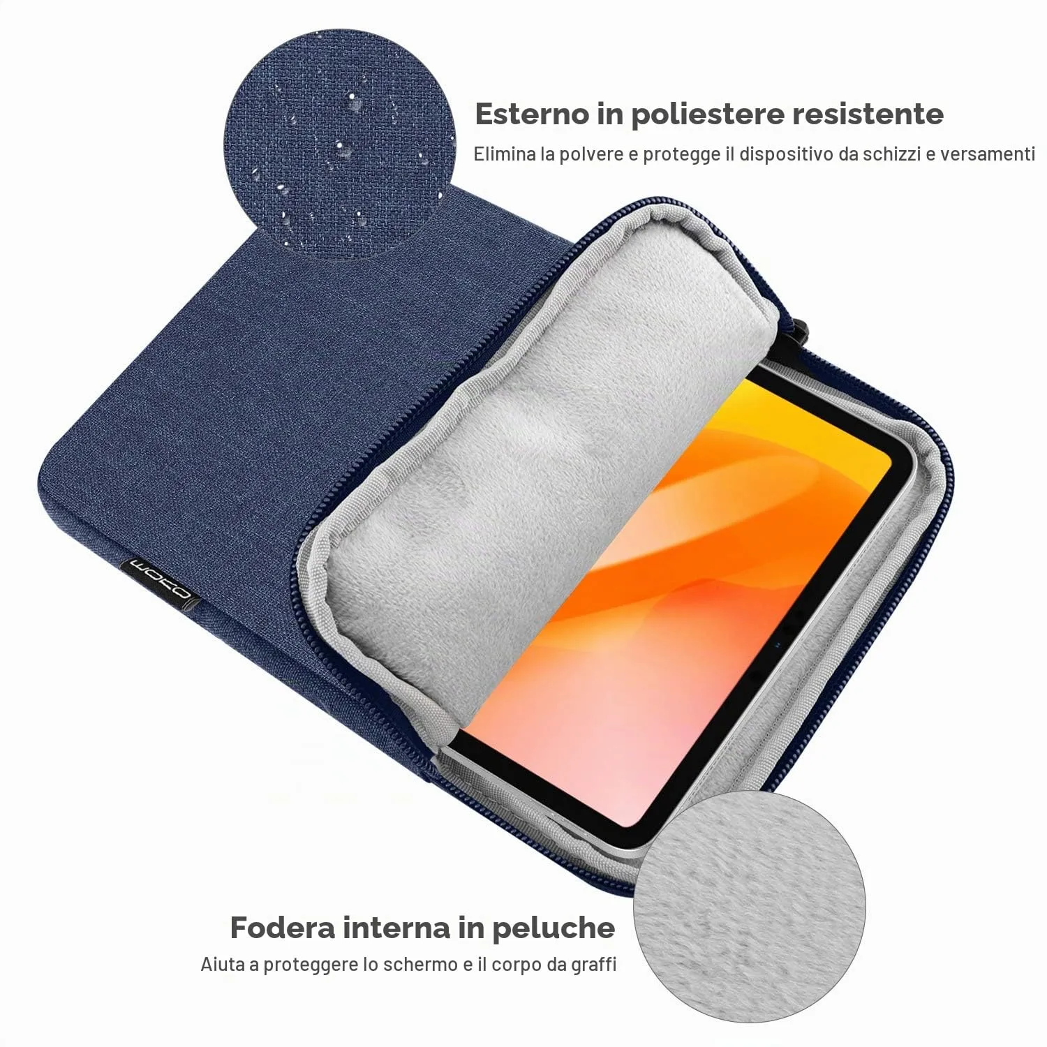 MoKo Borsa Sleeve per Tablet 13 Pollici con Cerniera - immagine 3