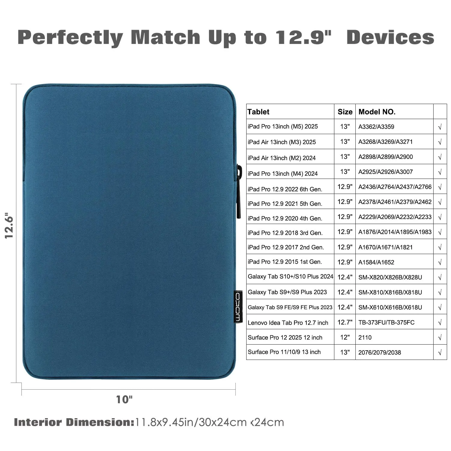 MoKo Borsa per tablet 13 pollici con tasca accessori - immagine 2