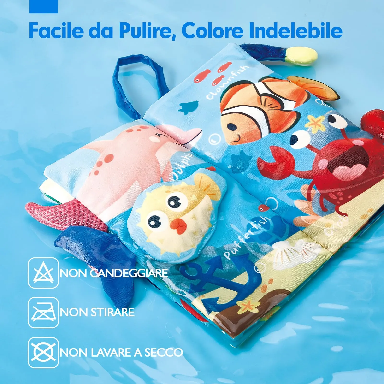 hahaland Libri di Stoffa Neonati 2 Pezzi, Libri Morbidi Animali Giungla - immagine 5