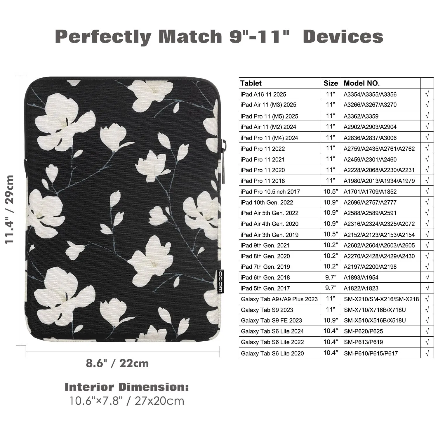 MoKo Borsa Sleeve per Tablet 9-11 Pollici, Sottile - immagine 2