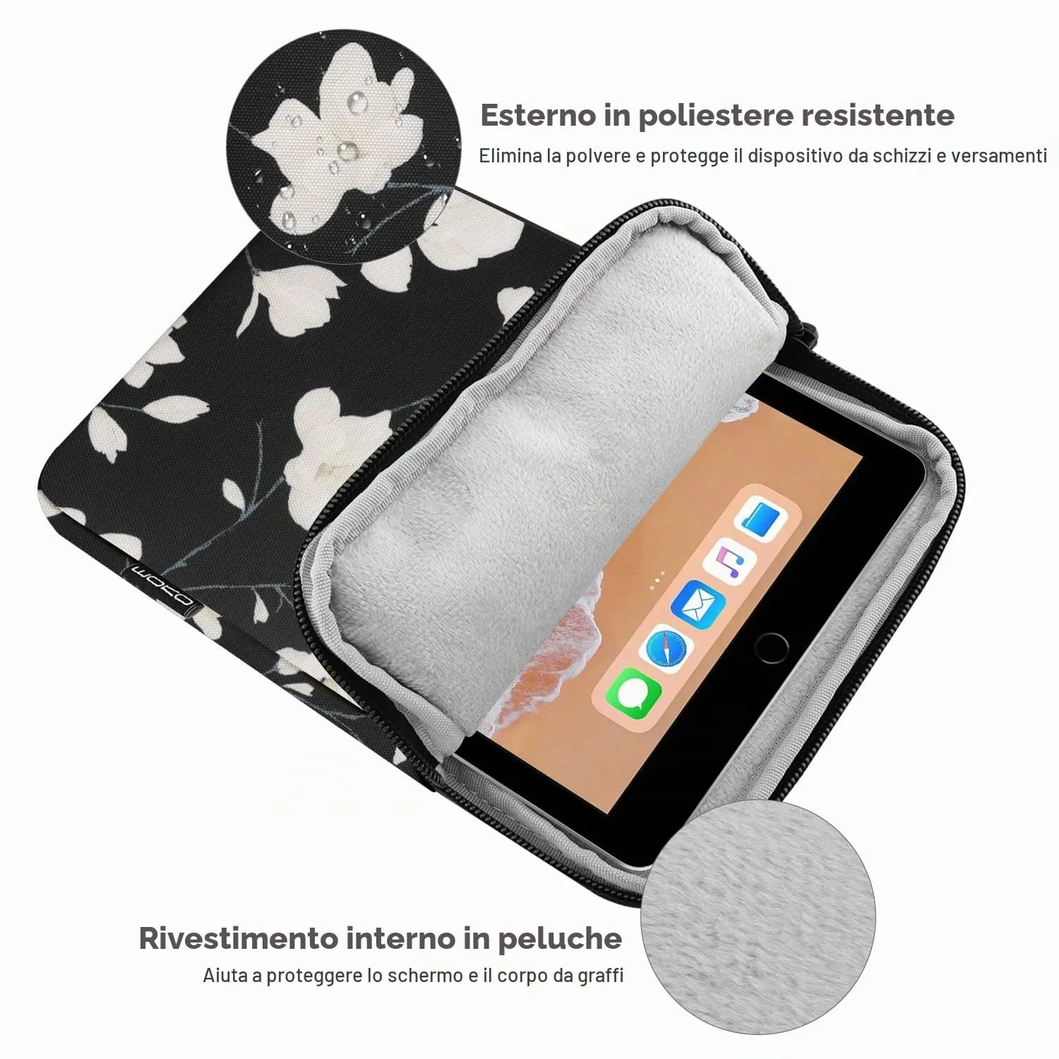 MoKo Borsa Sleeve per Tablet 9-11 Pollici, Sottile - immagine 3