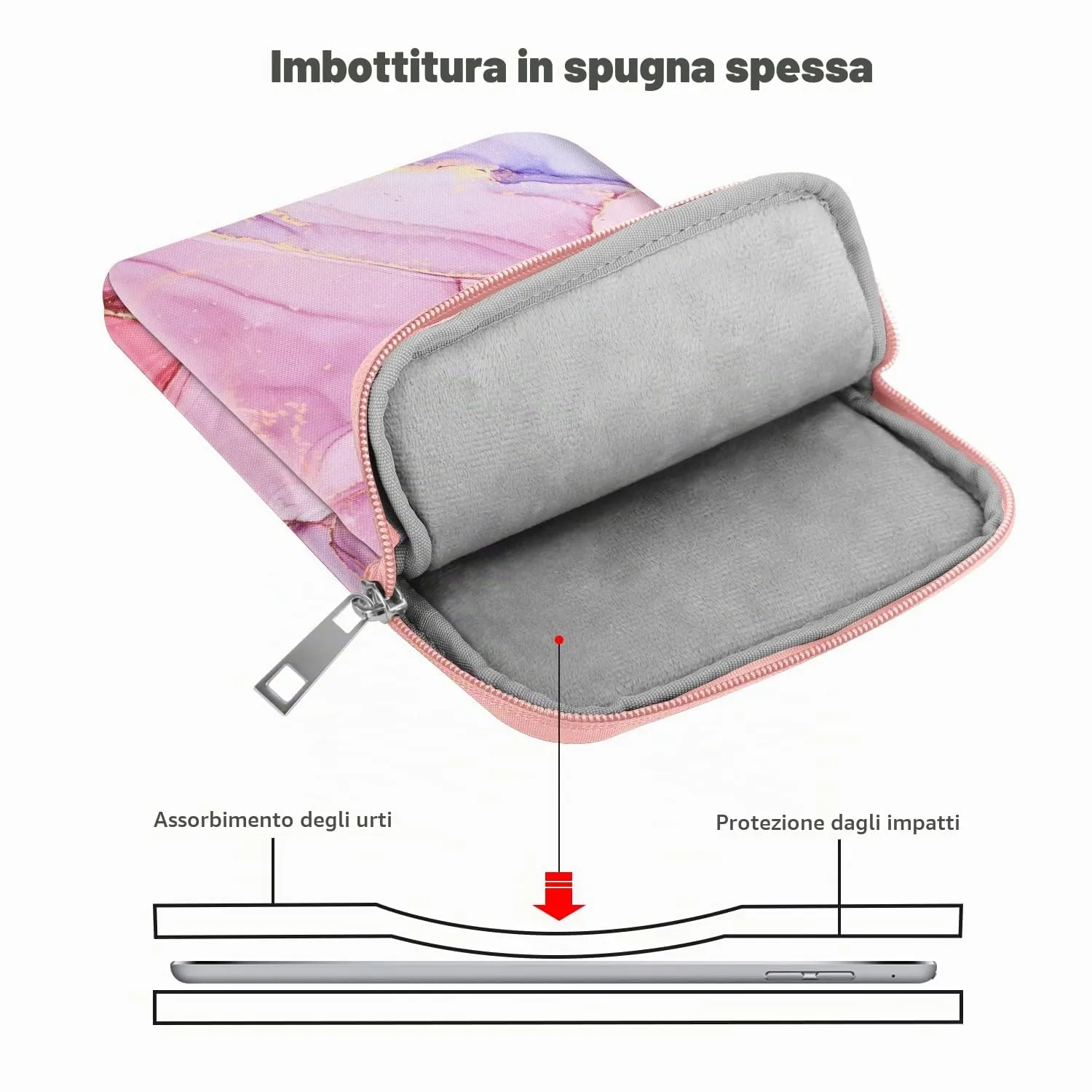 MoKo Borsa Sleeve per Tablet 9-11 Pollici, Sottile - immagine 4