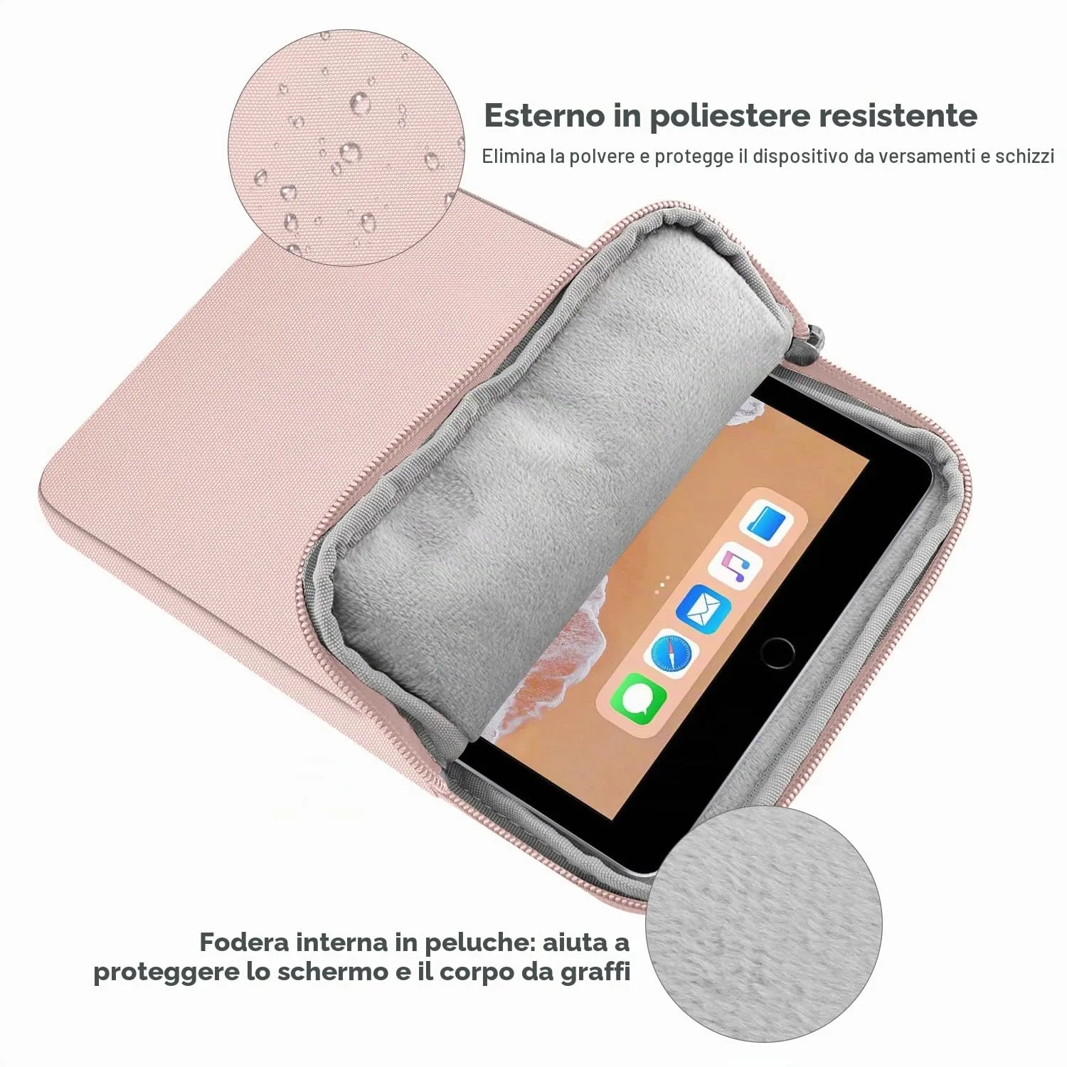 MoKo Borsa Sleeve per Tablet 9-11 Pollici, Sottile - immagine 3