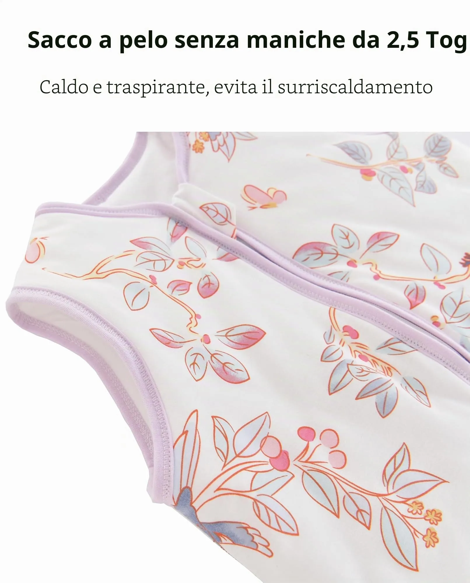 Chilsuessy Sacco Nanna per Bambini con Piedi, 2.5 Tog, 100 cm (altezza 105-115 cm) - immagine 2