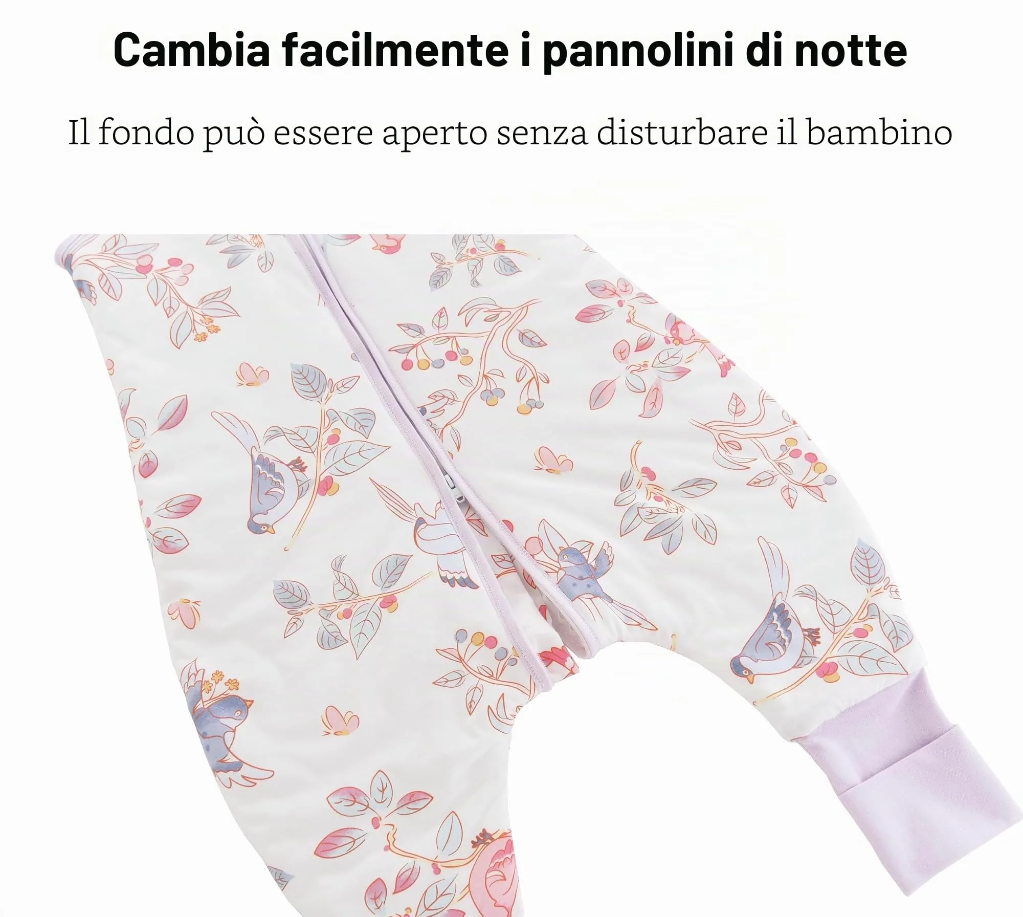 Chilsuessy Sacco Nanna per Bambini con Piedi, 2.5 Tog, 100 cm (altezza 105-115 cm) - immagine 6