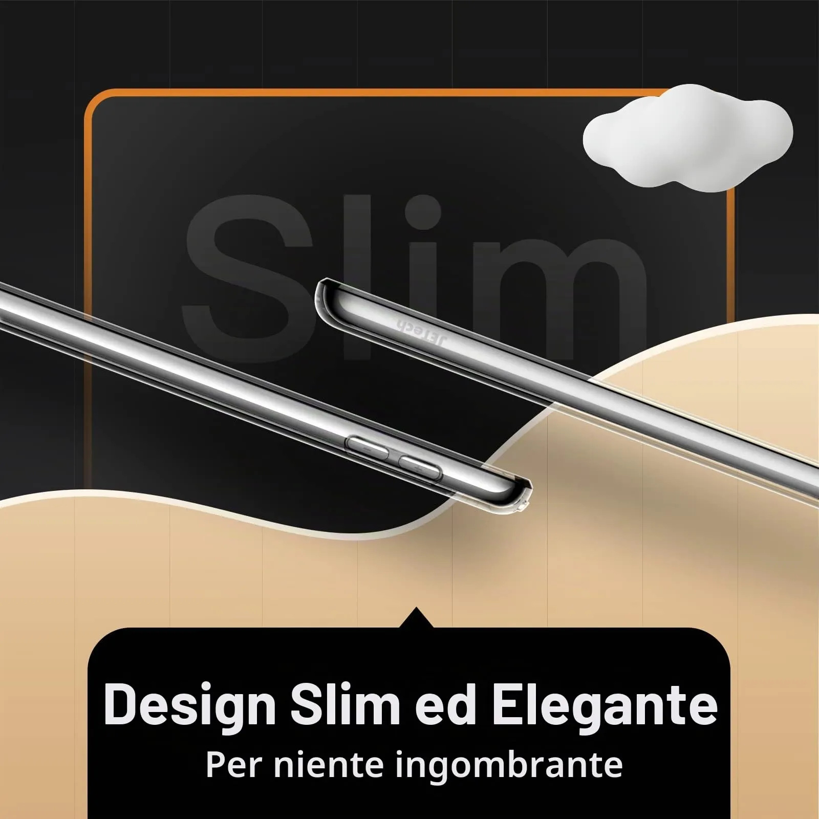 JETech Custodia Trasparente per iPad 9ª/8ª/7ª Gen 10,2", Trasparente - immagine 4