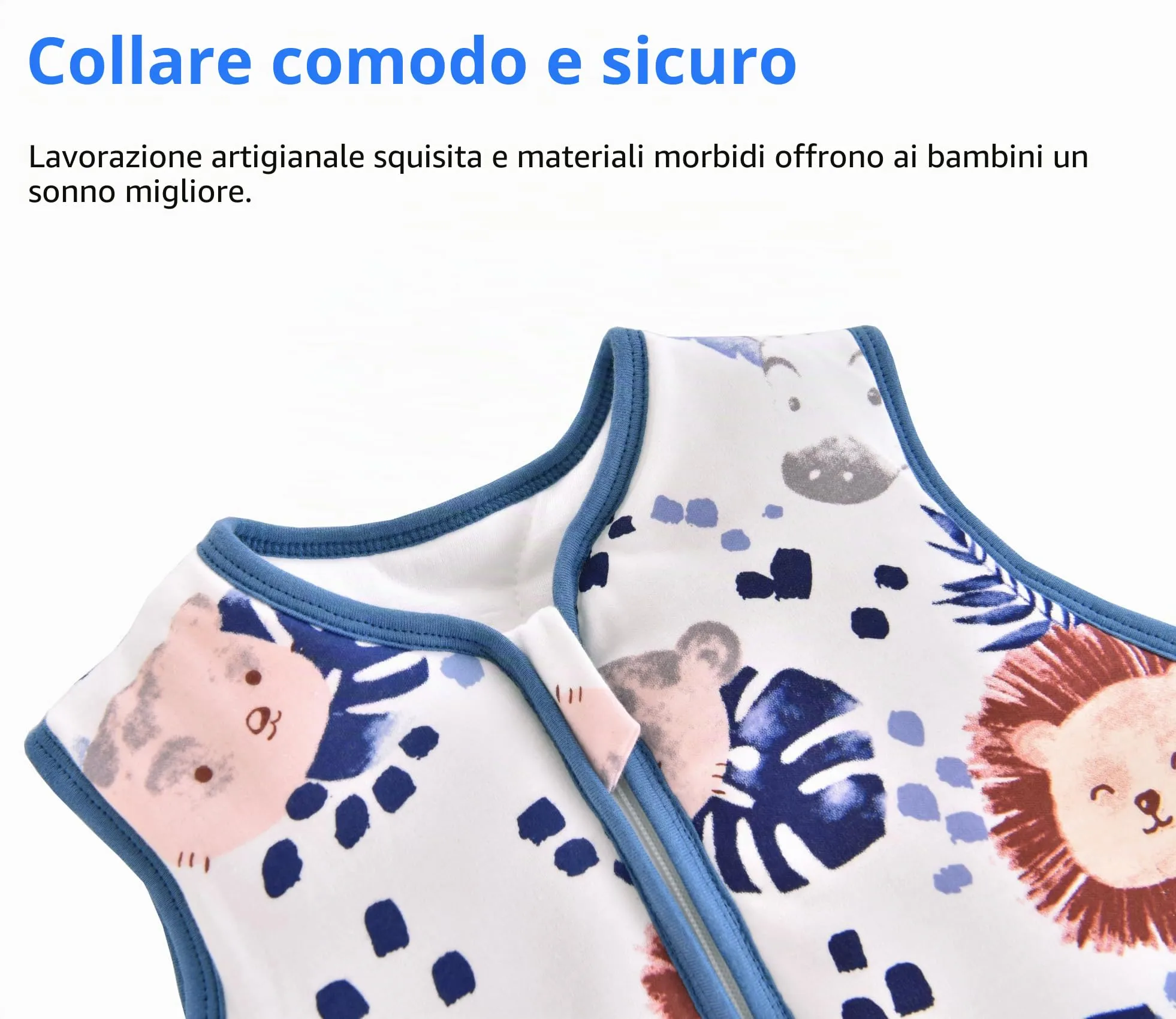 Chilsuessy Sacco a pelo per neonati e bambini, 2.5 TOG, Leone della giungla, 80 cm - immagine 2