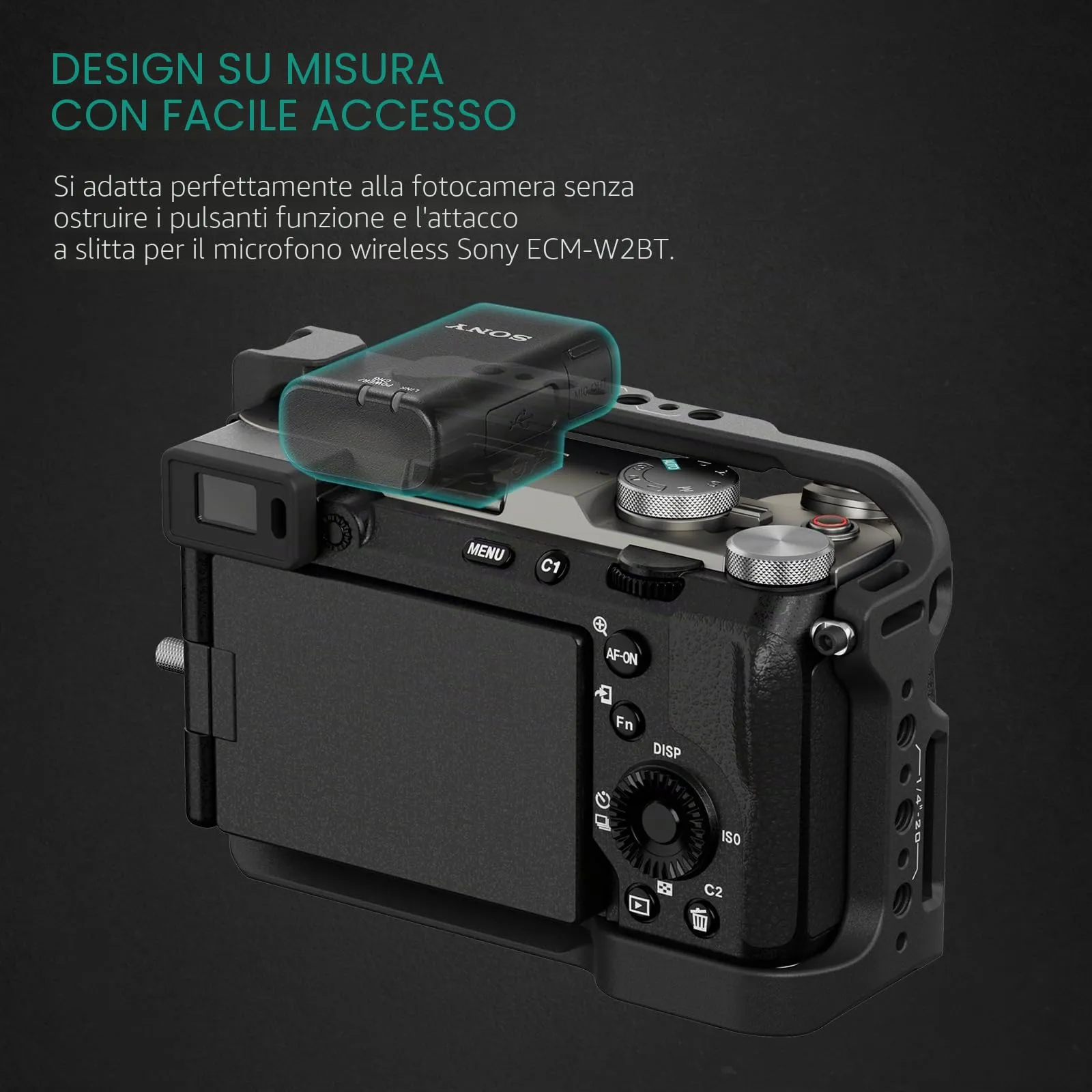 Tilta Mezza Gabbia per Sony a7C II / a7C R con Morsetto Cavo HDMI, Nero TA-T60-HCC-B - immagine 5