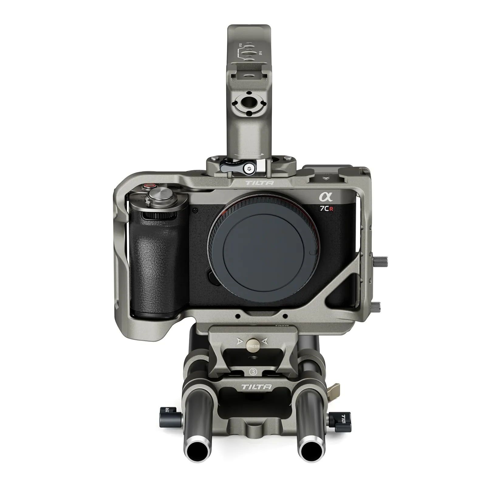 Tilta Gabbia per fotocamera Sony a7C II/a7C R, Grigio Titanio, con maniglia superiore NATO e piastra base LWS da 15 mm - immagine 9