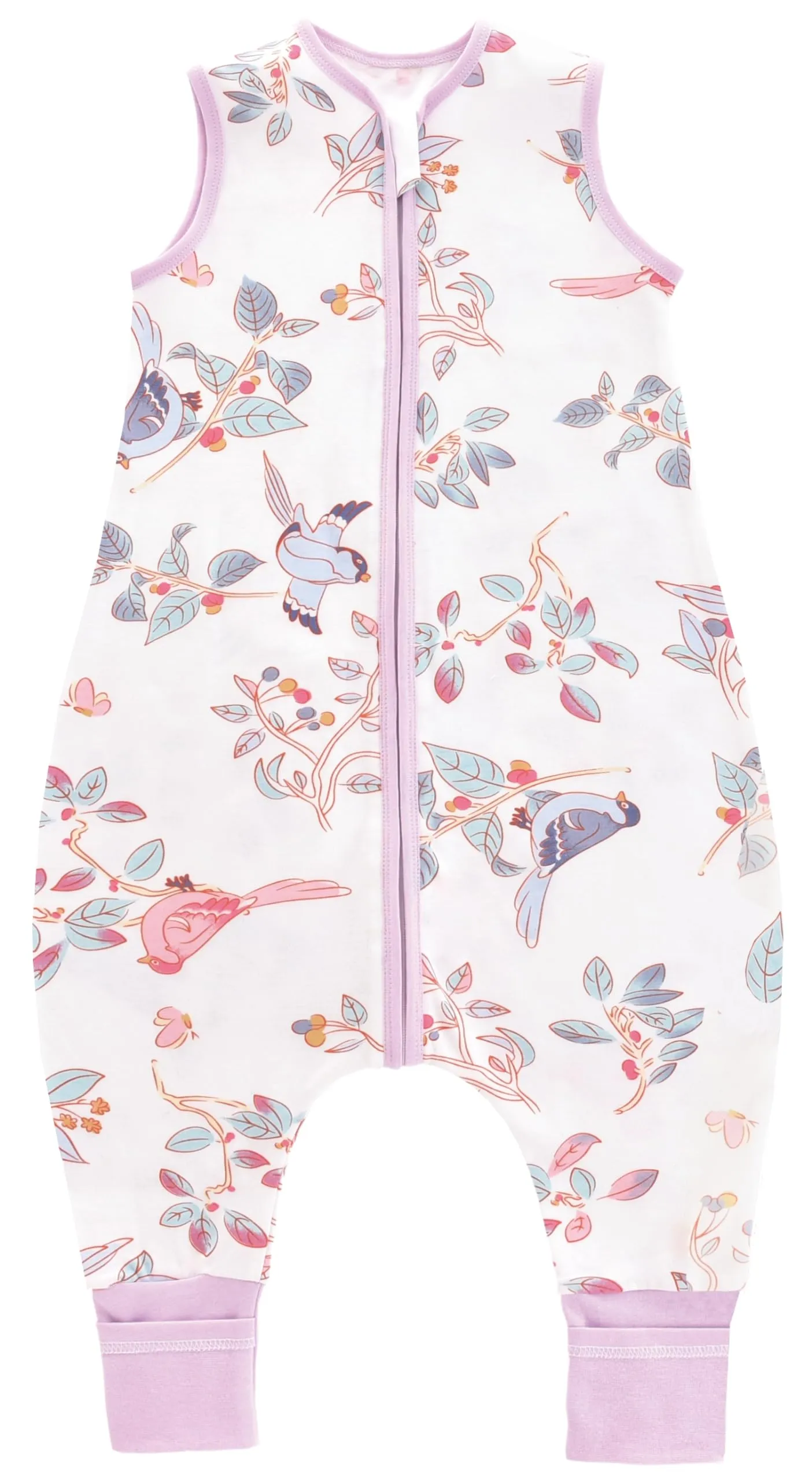 Chilsuessy Sacco nanna per neonato con gambe, 100% cotone, 1,5 Tog, 80 cm (per bambini 85-95 cm) - immagine 1