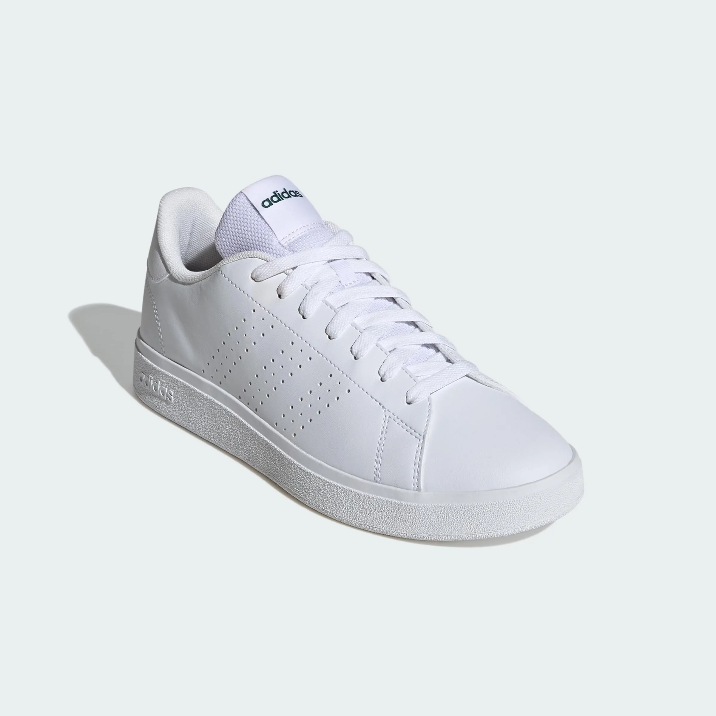 adidas Uomo Advantage Base 2.0 Shoes, Cloud White/Collegiate Green, 42 EU - immagine 7