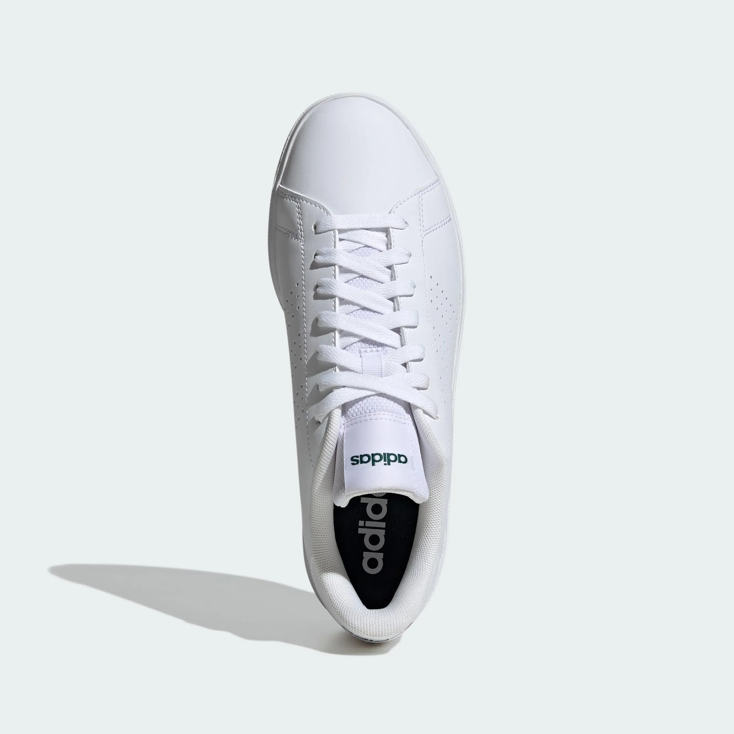 adidas Advantage Base 2.0 Shoes, Cloud White/Collegiate Green, 44 EU - immagine 5