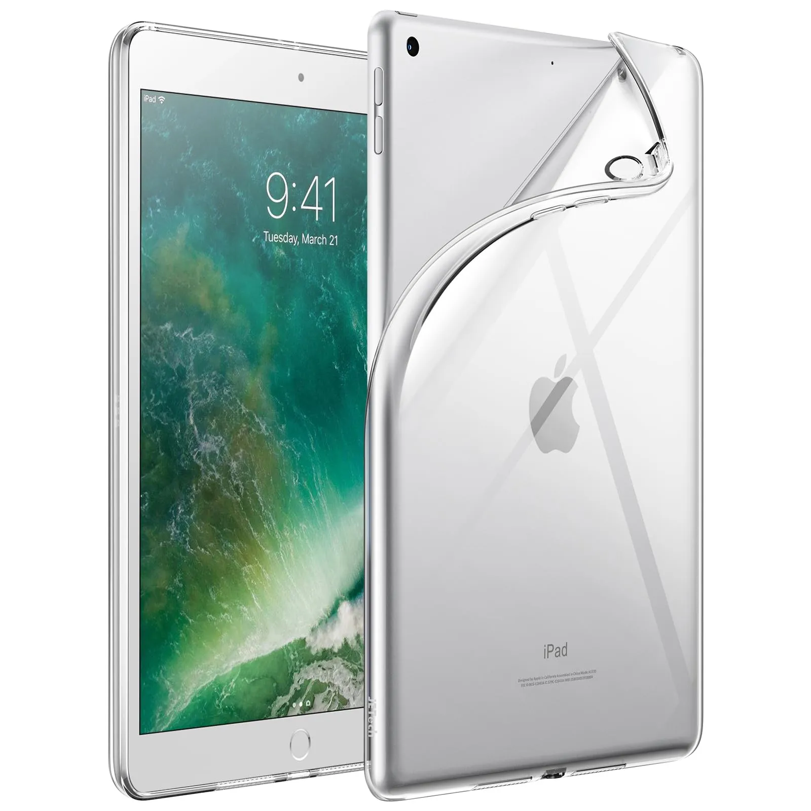 JETech Custodia Trasparente per iPad 6ª/5ª Gen, Trasparente - immagine 1