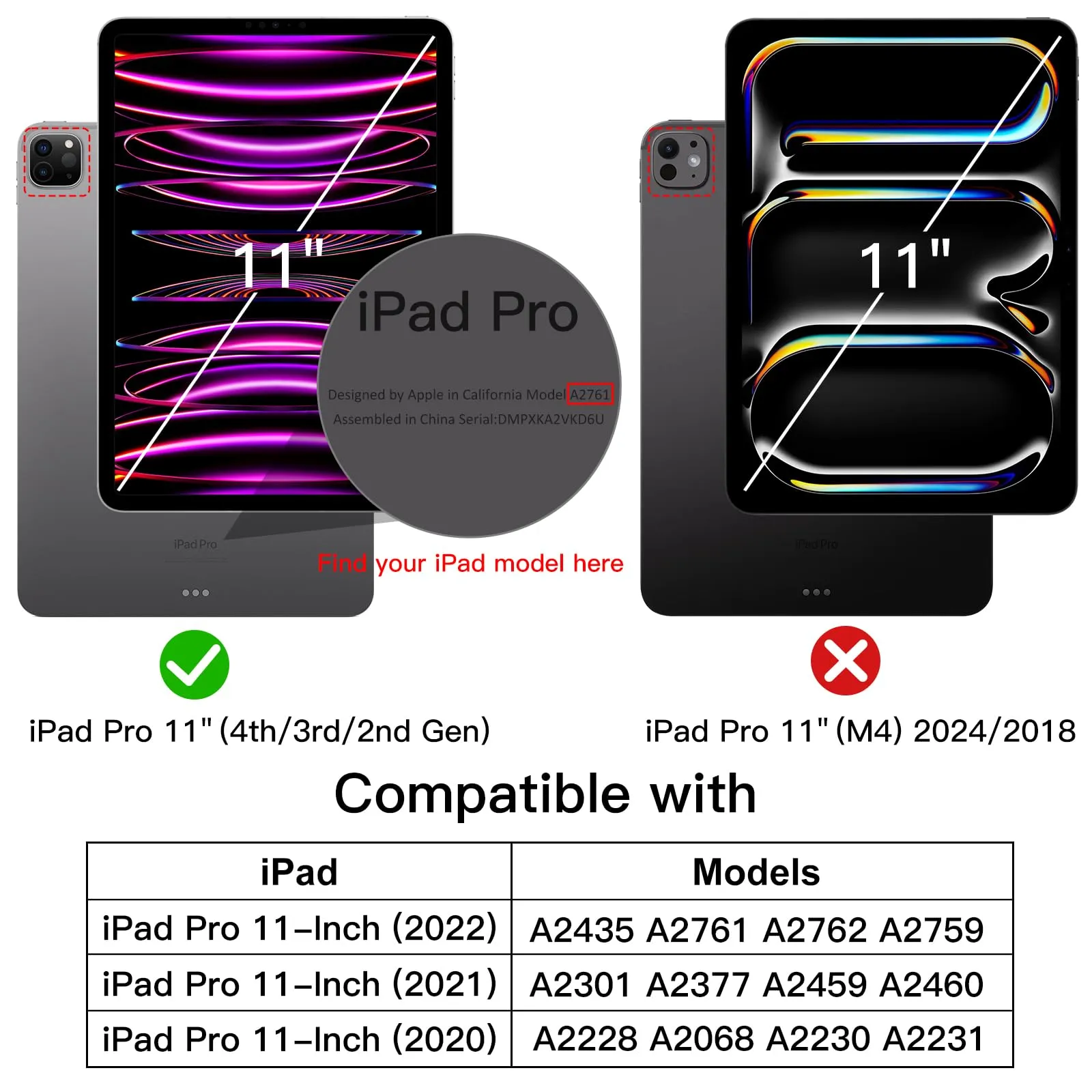 JETech Custodia Trasparente per iPad Pro 11" 4/3/2, Trasparente - immagine 2