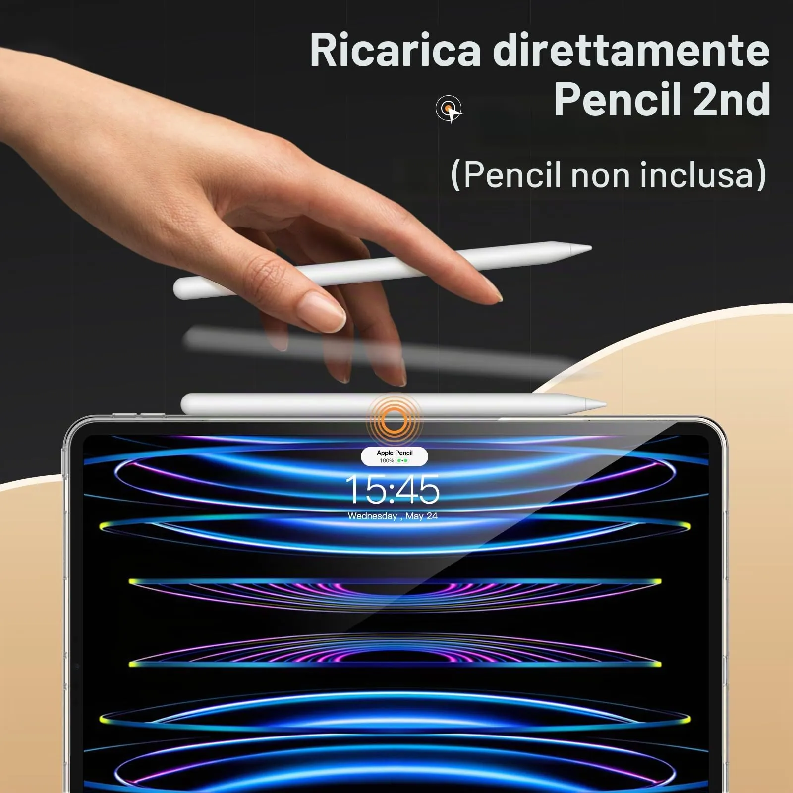 JETech Custodia Trasparente per iPad Pro 11" 4/3/2, Trasparente - immagine 4