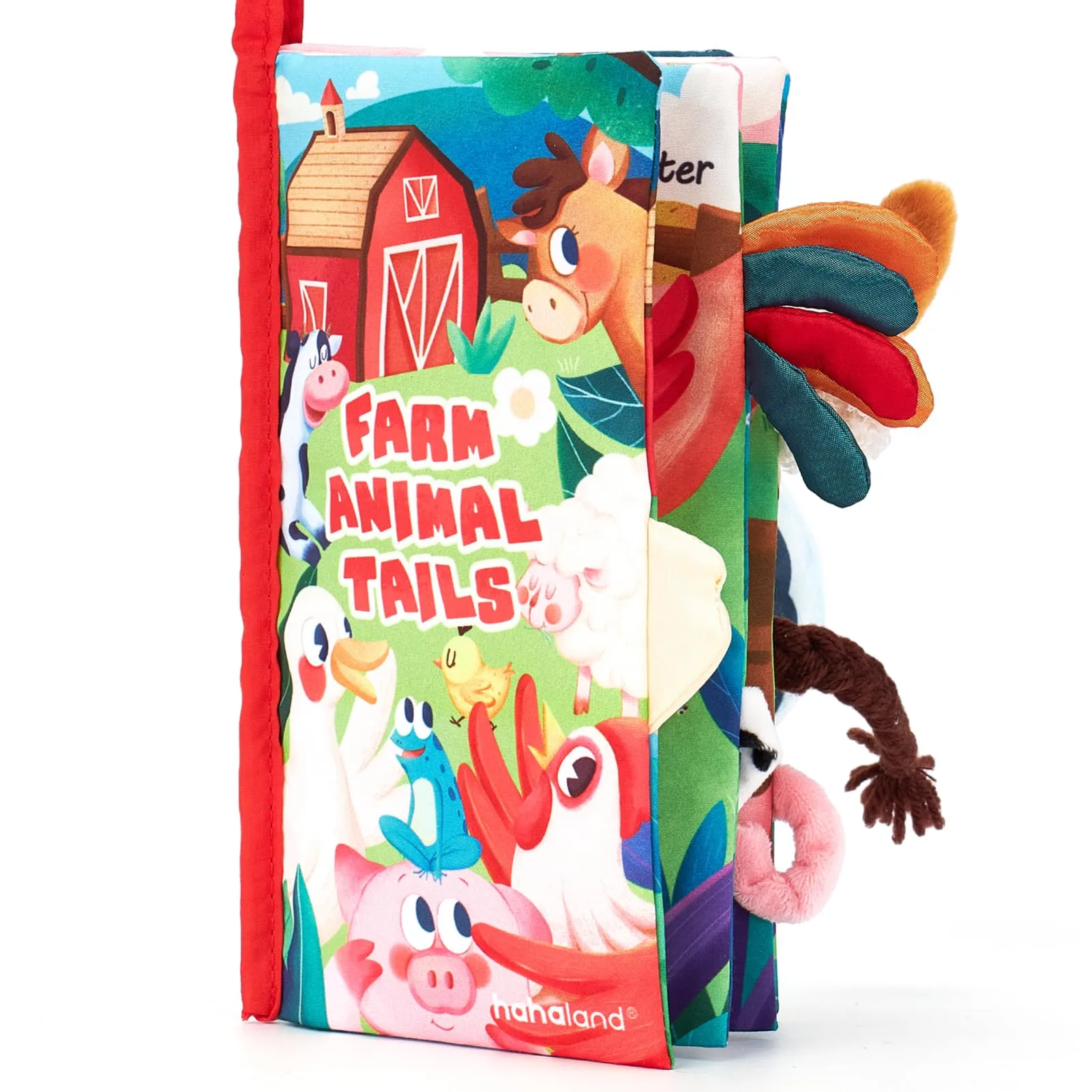 hahaland Libri di Stoffa Neonati 0-6 Mesi, Libro Morbido Animali Fattoria - immagine 8