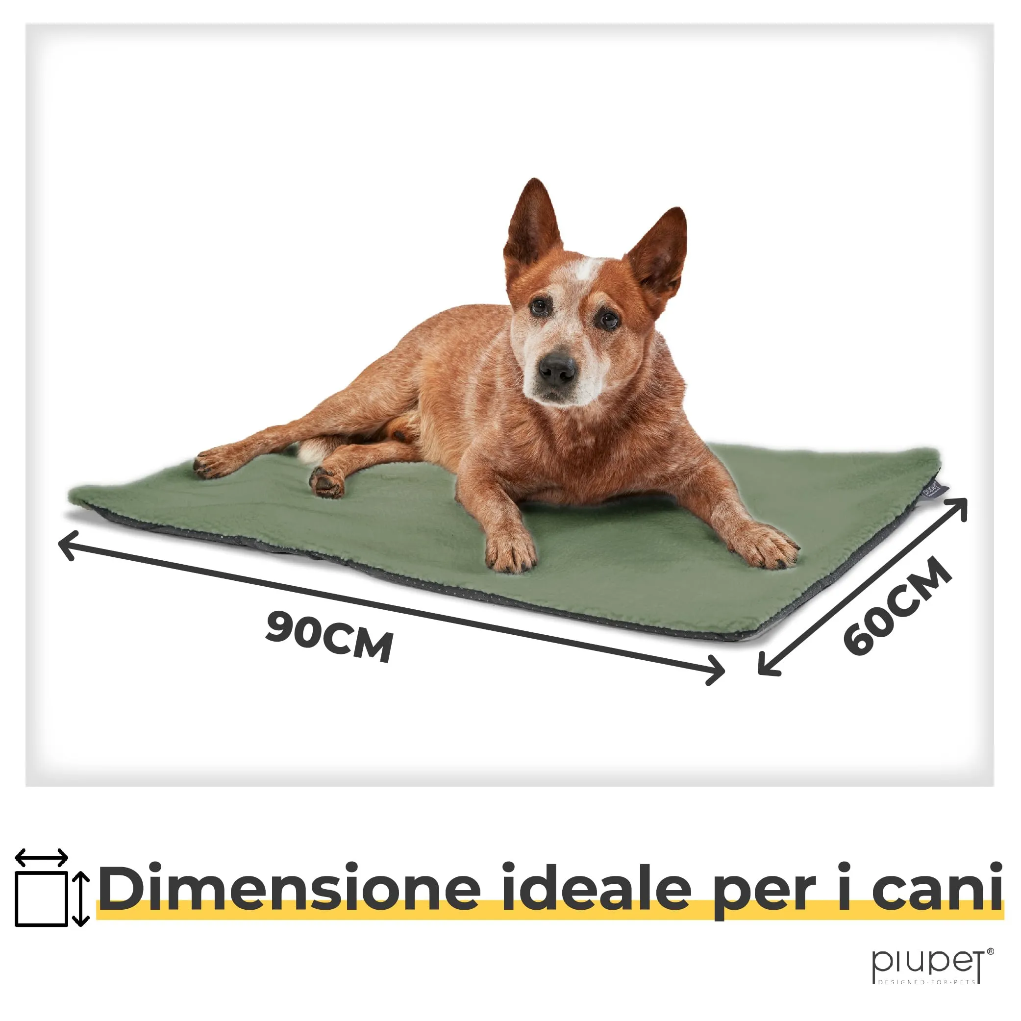 PiuPet Tappetino Riscaldante Autoriscaldante per Cani, 90x60cm - immagine 6